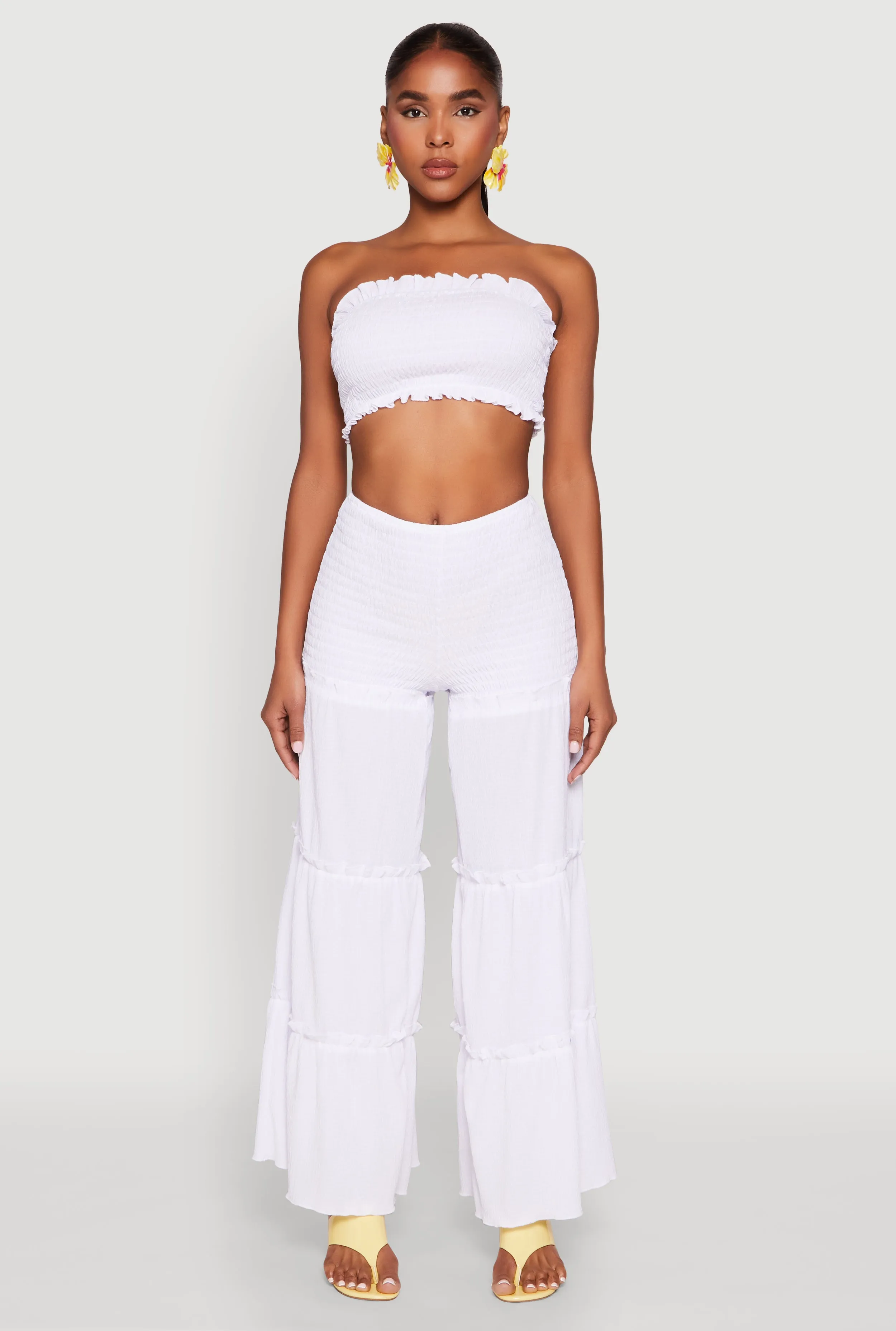 Ruffle Hem Smocked Tube Top sold by Rainbow product image thumbnail 2