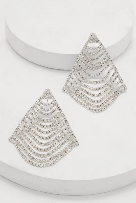 Rhinestone Kite Dangle Earrings sold by Rainbow