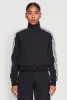 Contrast Trim Mock Neck Track Jacket sold by Rainbow