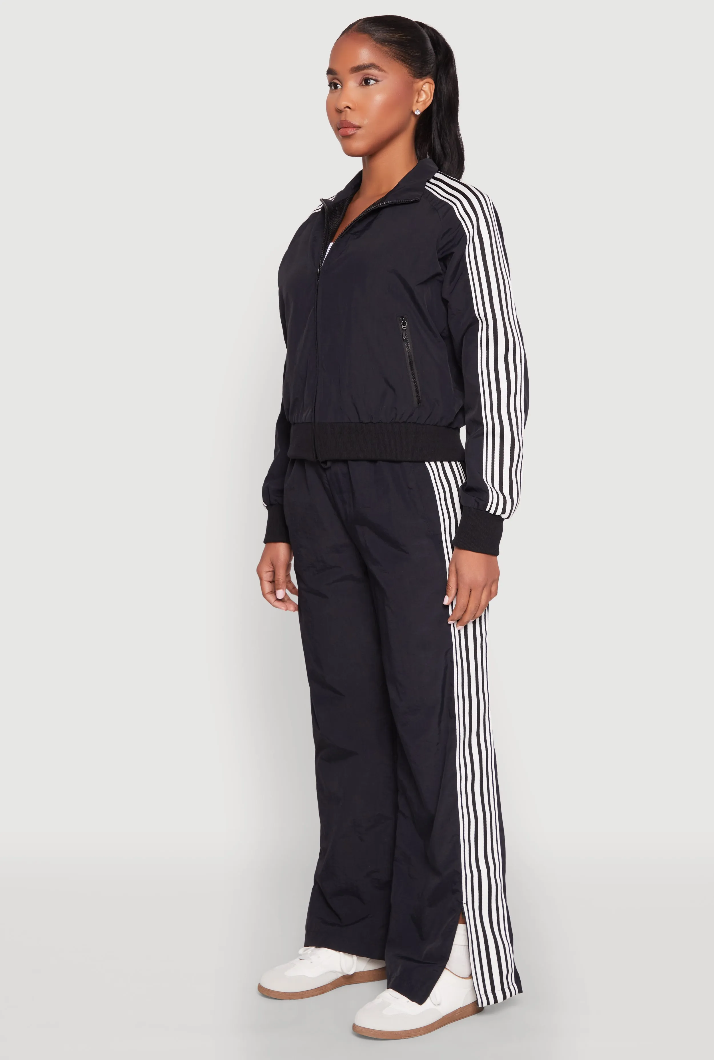 Contrast Trim Mock Neck Track Jacket sold by Rainbow product image thumbnail 5