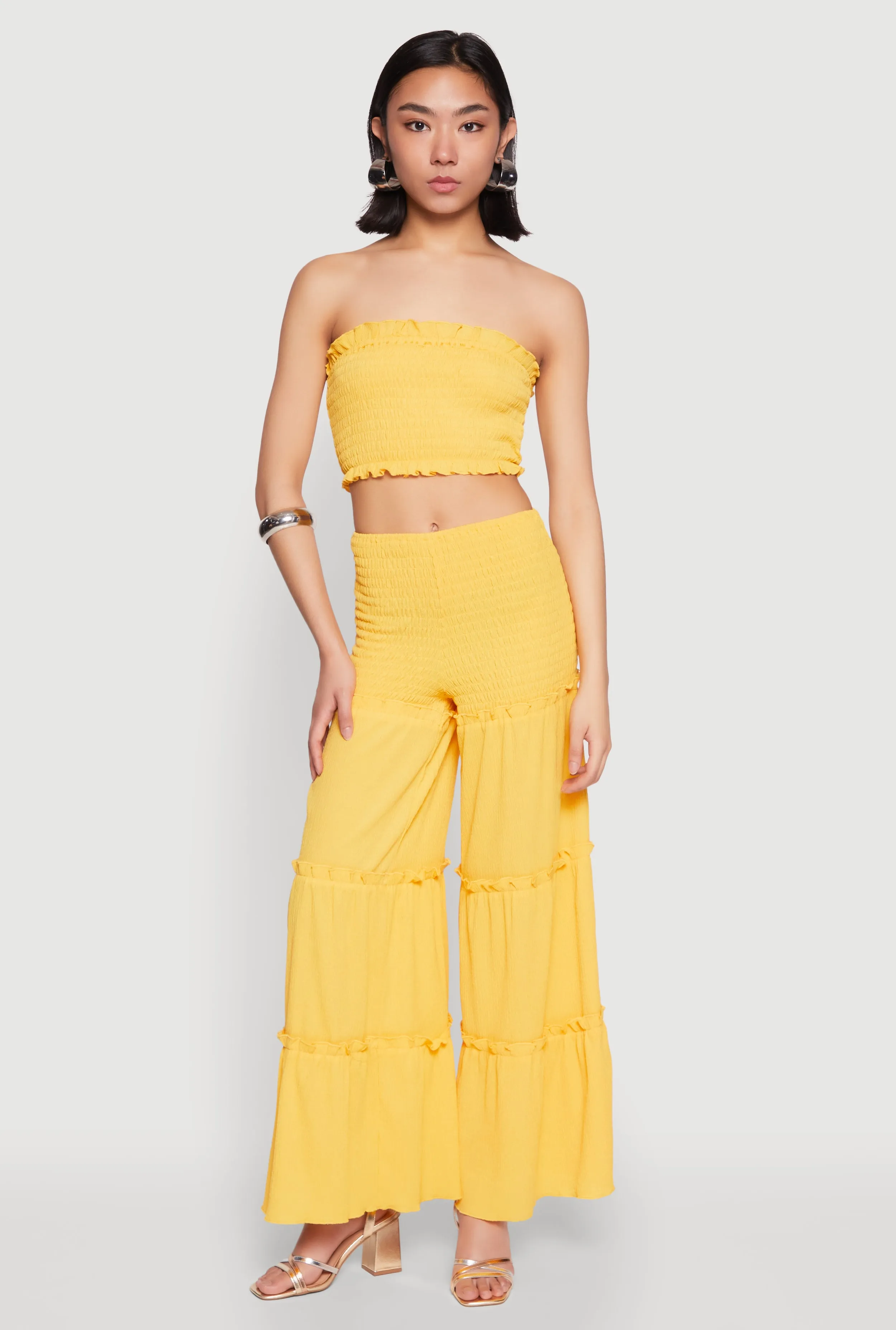 Ruffle Hem Smocked Tube Top sold by Rainbow product image thumbnail 2