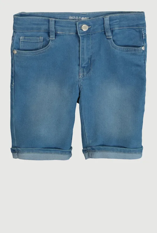 Girls Cuffed Bermuda Denim Shorts sold by Rainbow