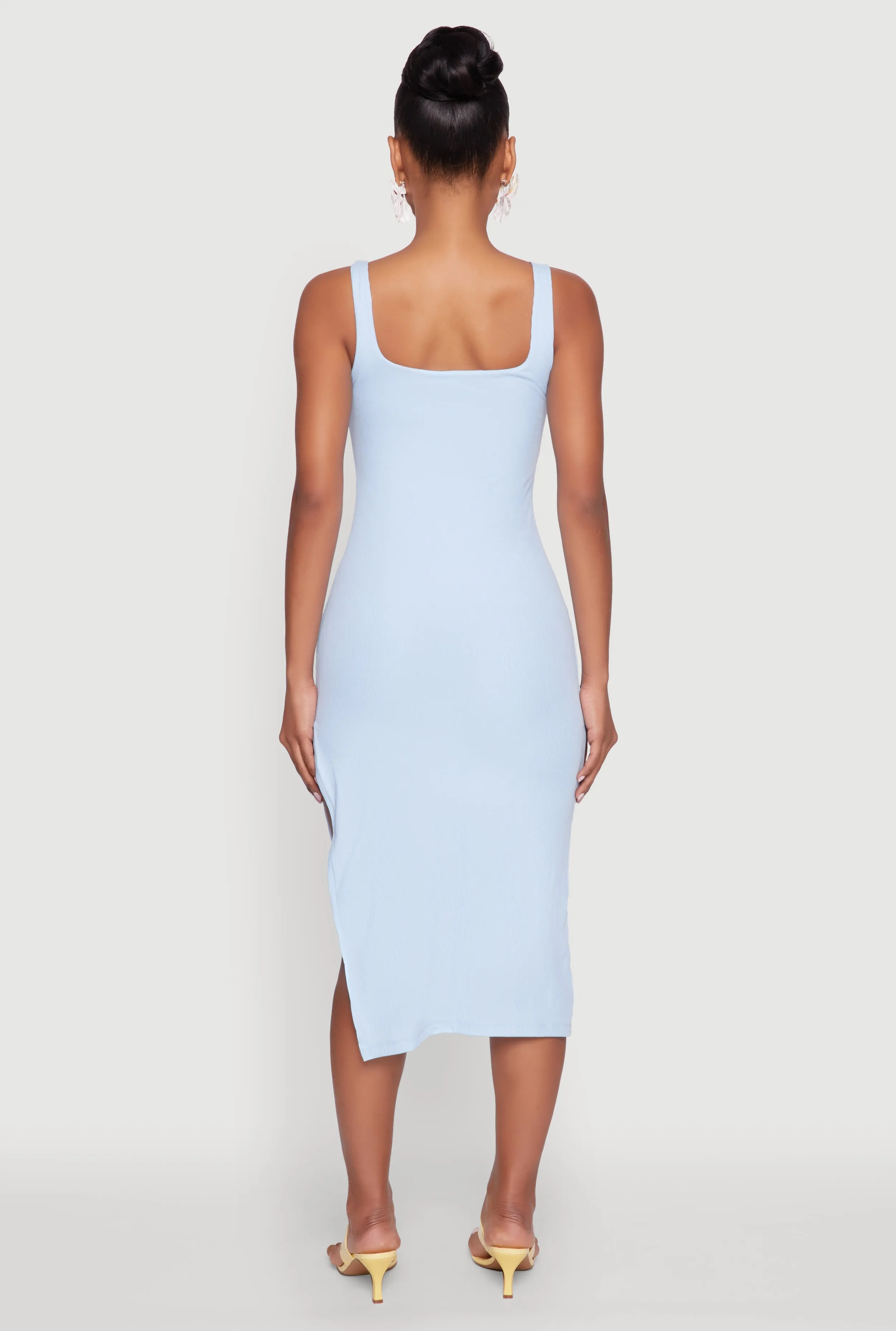 Square Neck Side Slit Tank Dress sold by Rainbow product image thumbnail 5