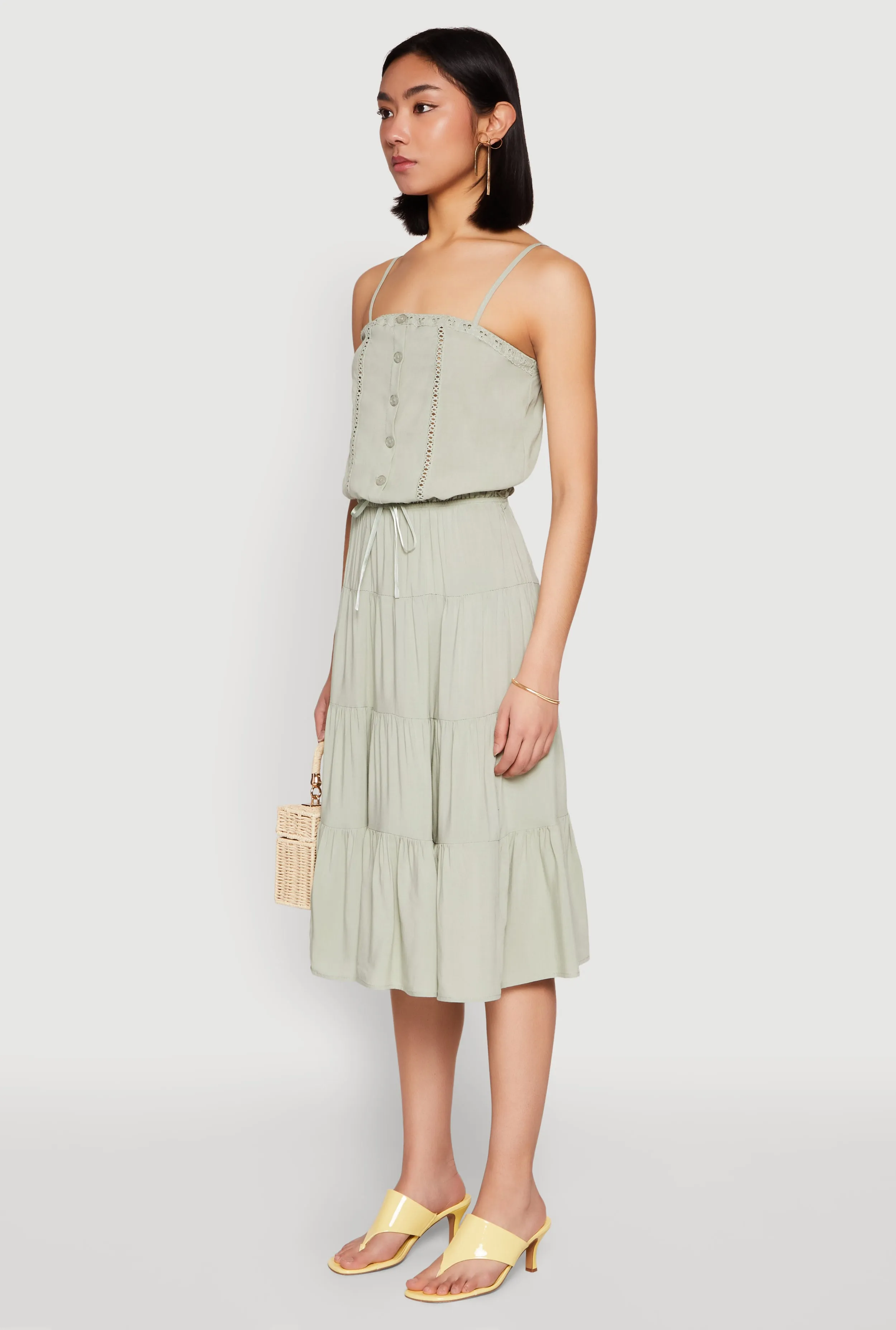 Almost Famous Faux Button Cropped Cami sold by Rainbow product image thumbnail 5