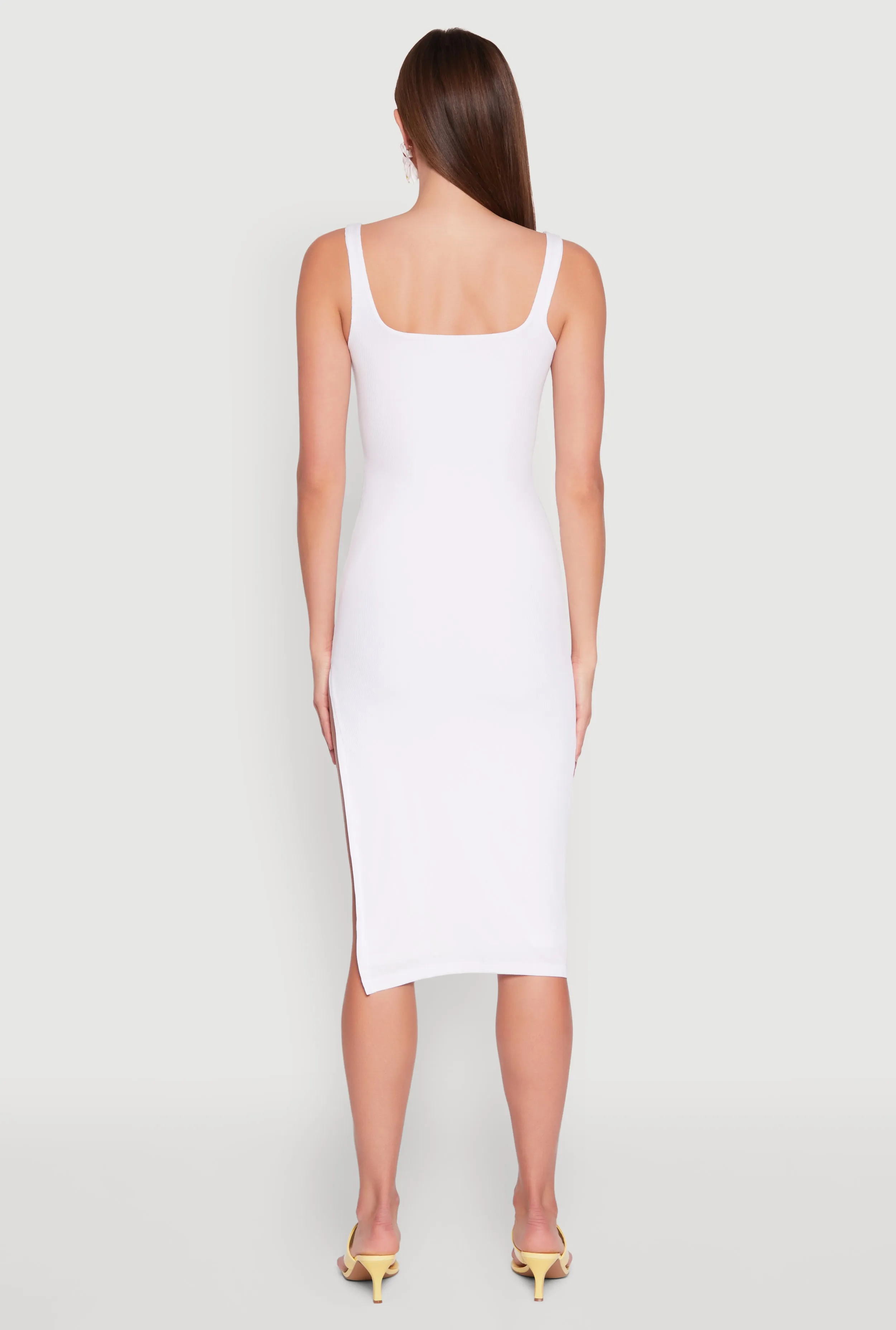 Square Neck Side Slit Tank Dress sold by Rainbow product image thumbnail 5