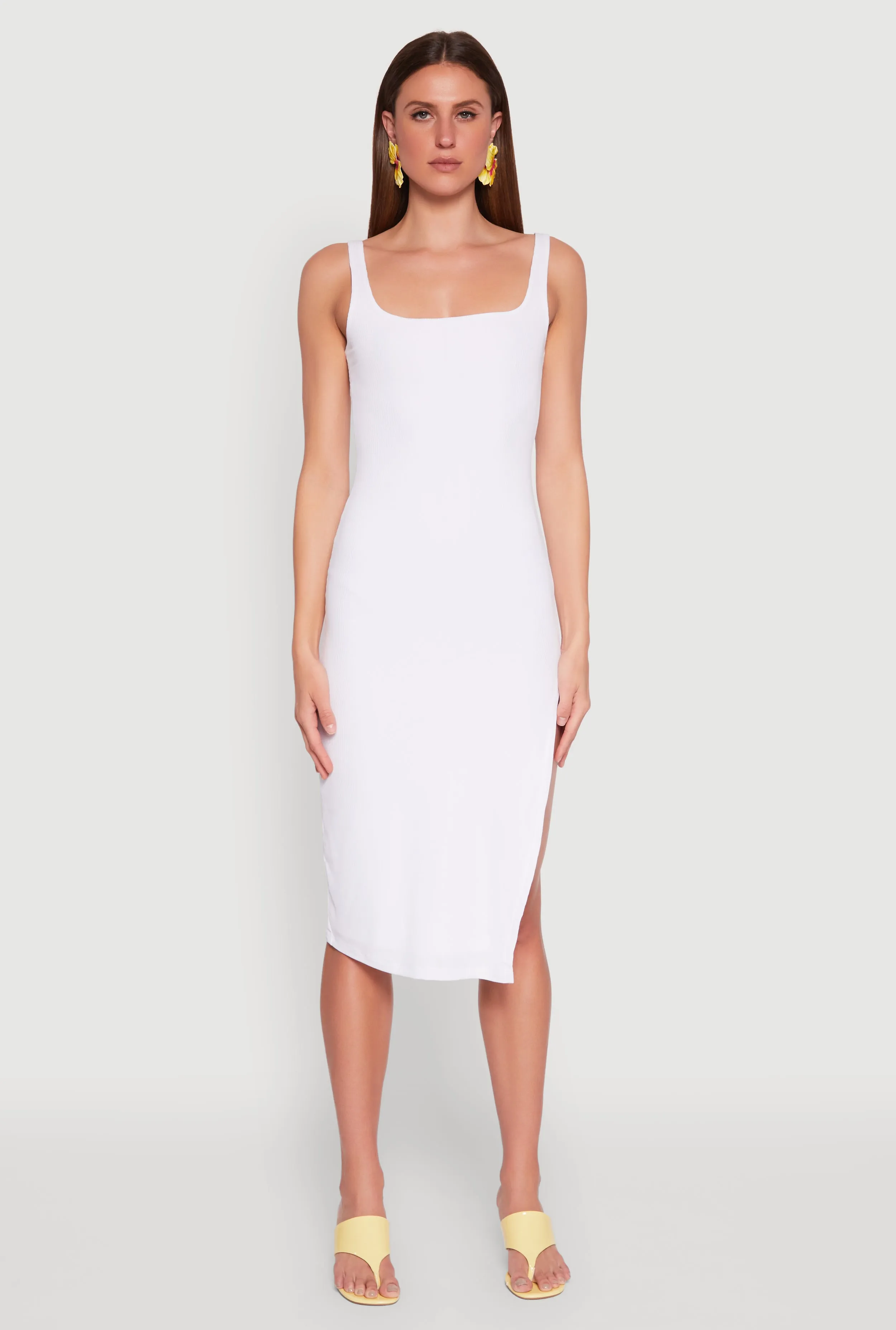 Square Neck Side Slit Tank Dress sold by Rainbow product image thumbnail 2