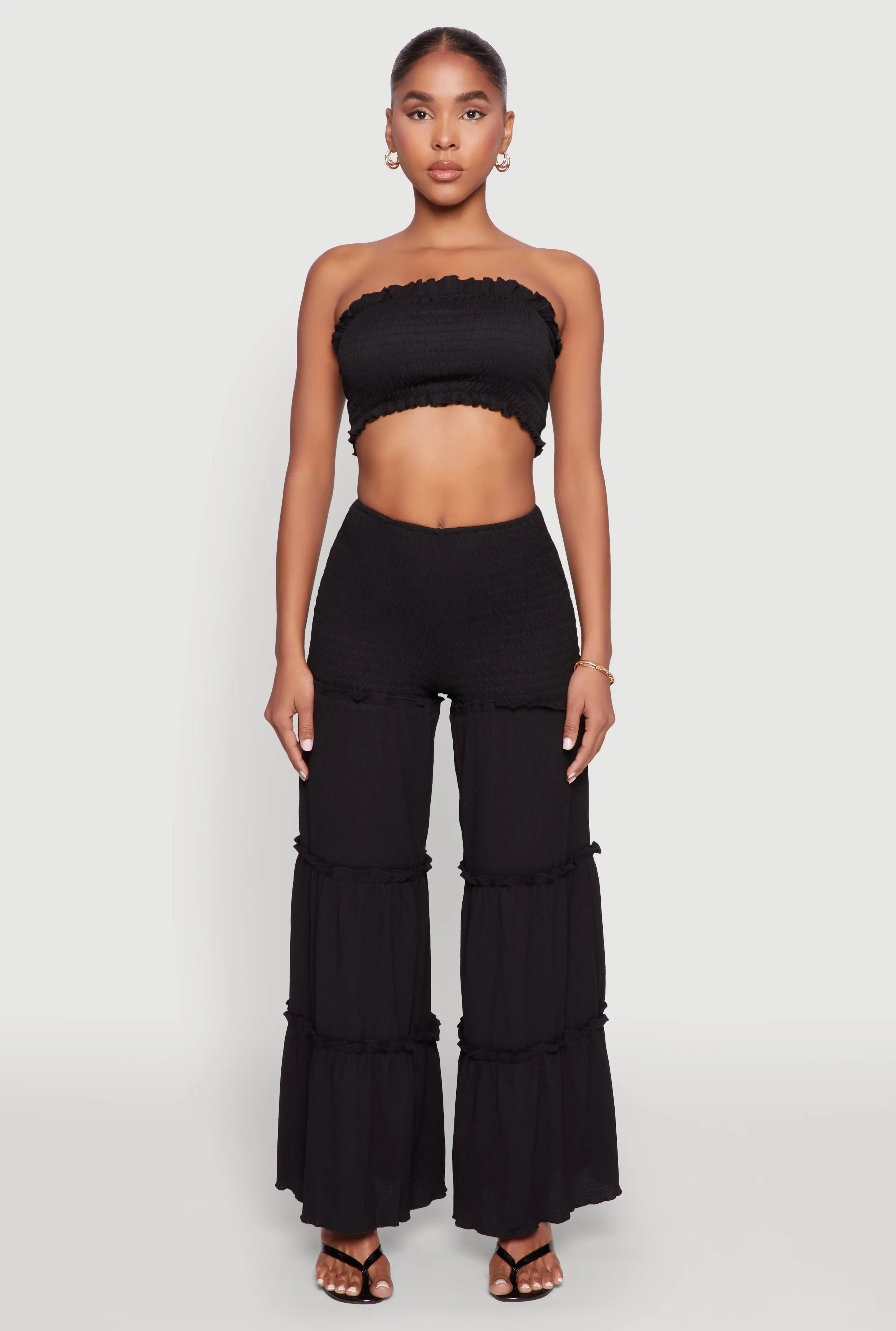 Ruffle Hem Smocked Tube Top sold by Rainbow product image thumbnail 3