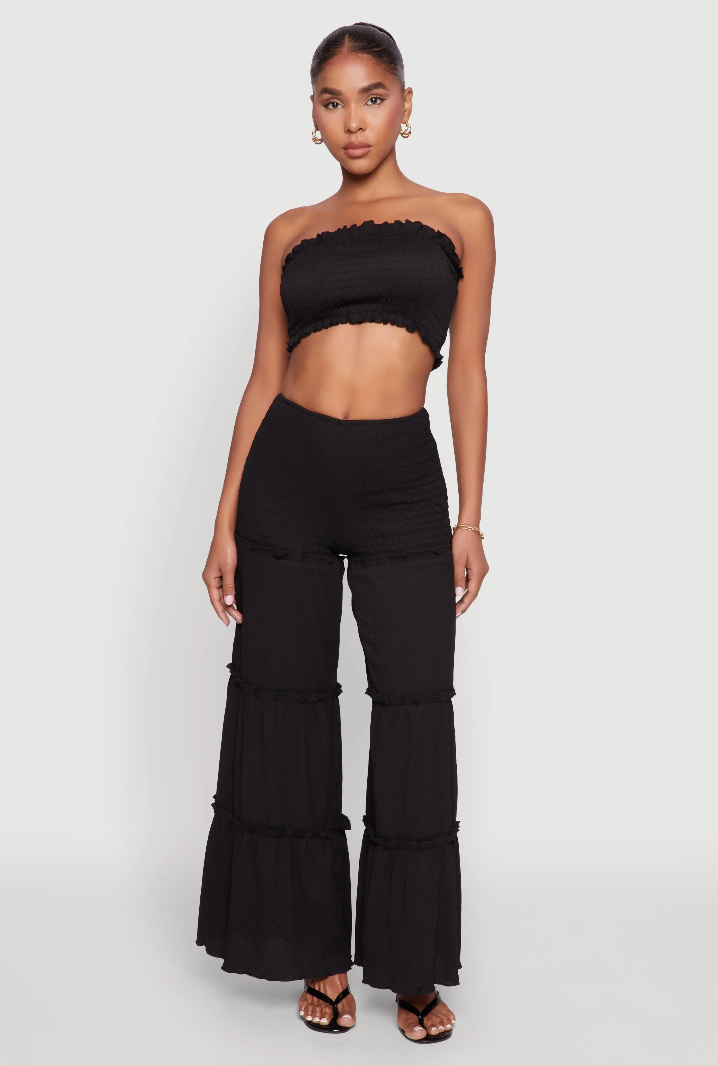 Ruffle Hem Smocked Tube Top sold by Rainbow product image thumbnail 2