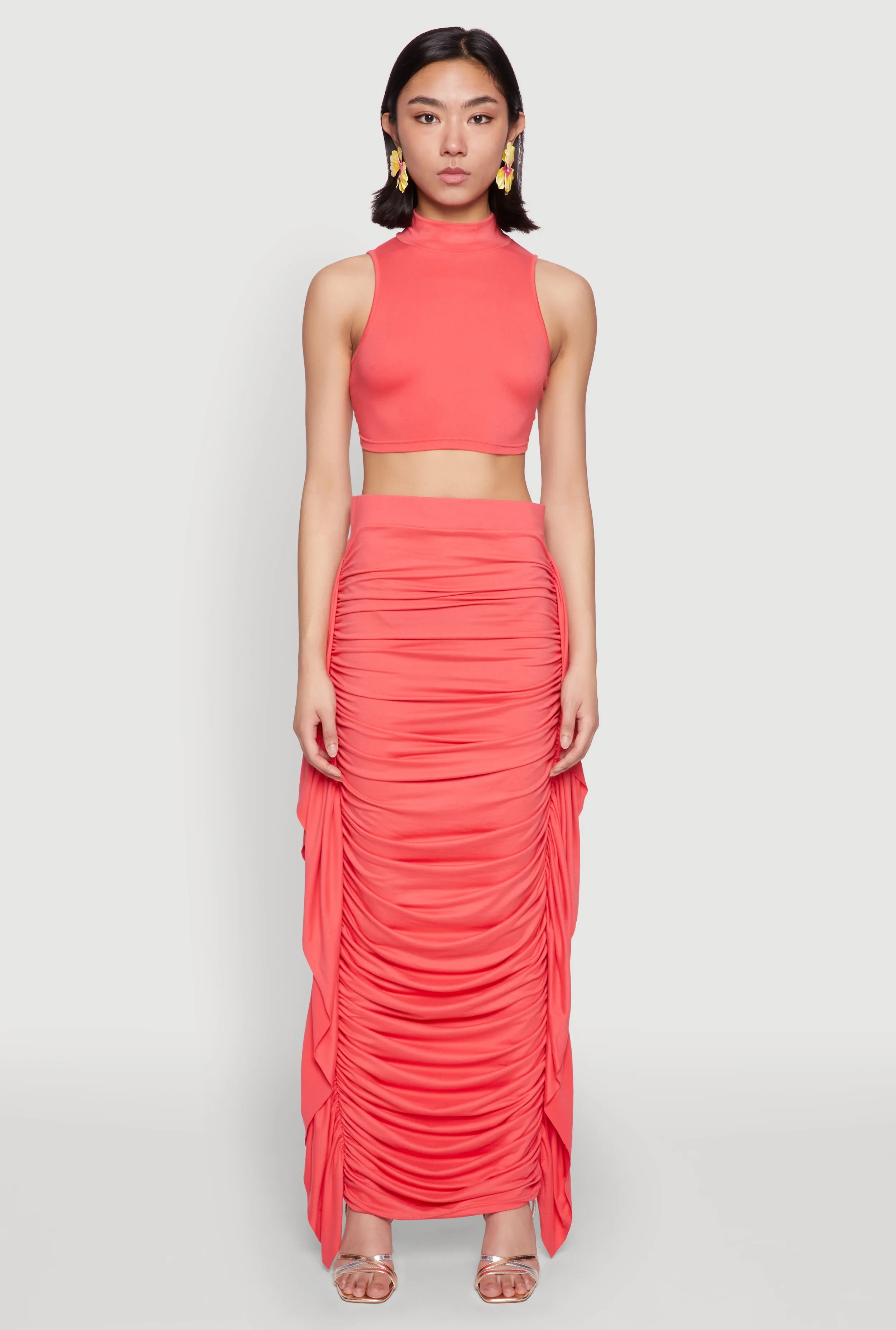 Cut Out Tie Back Sleeveless Crop Top sold by Rainbow product image thumbnail 3