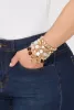 Clover Cross Heart Charm Stretch Bracelets Set of 5 sold by Rainbow