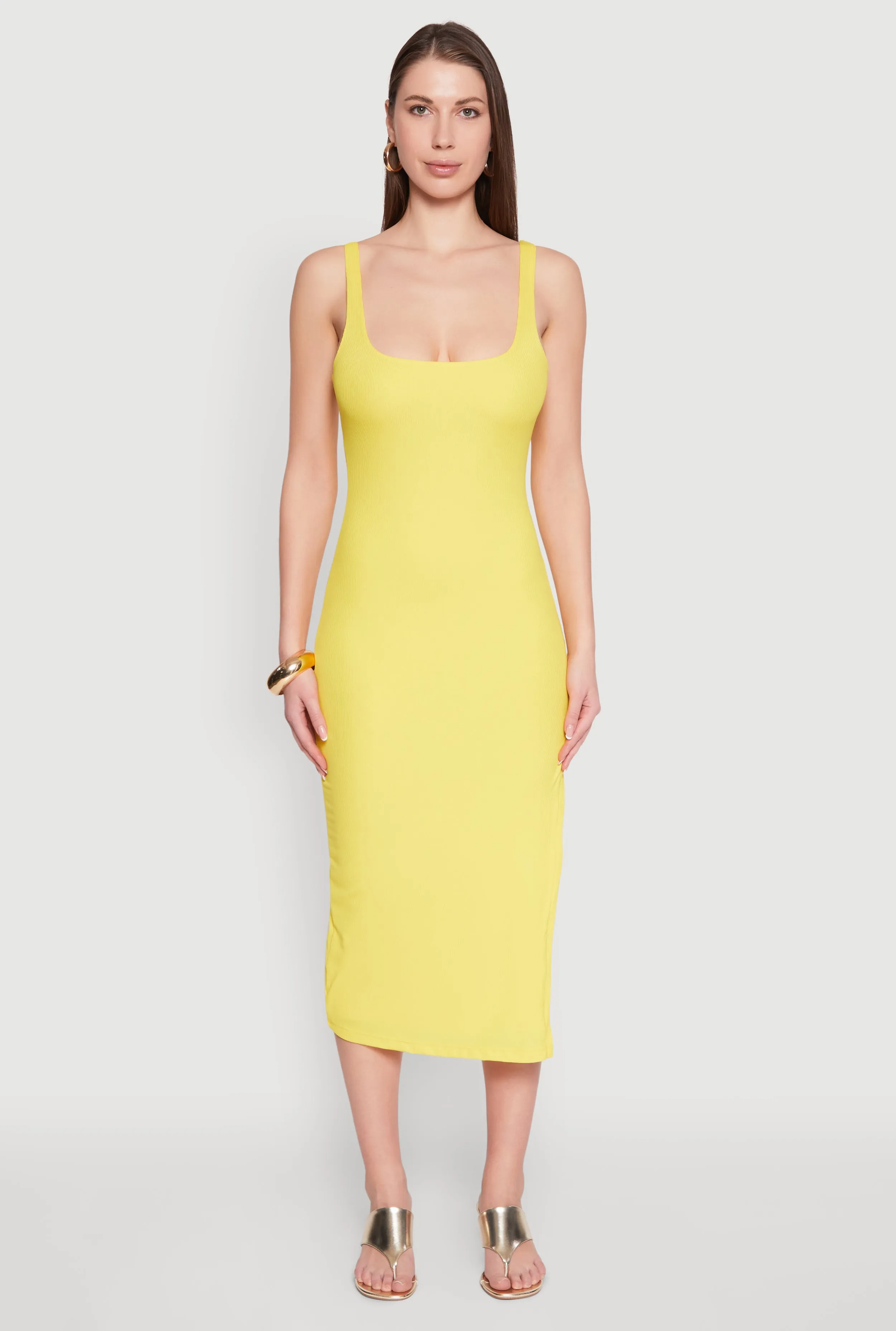 Square Neck Side Slit Tank Dress sold by Rainbow product image thumbnail 2