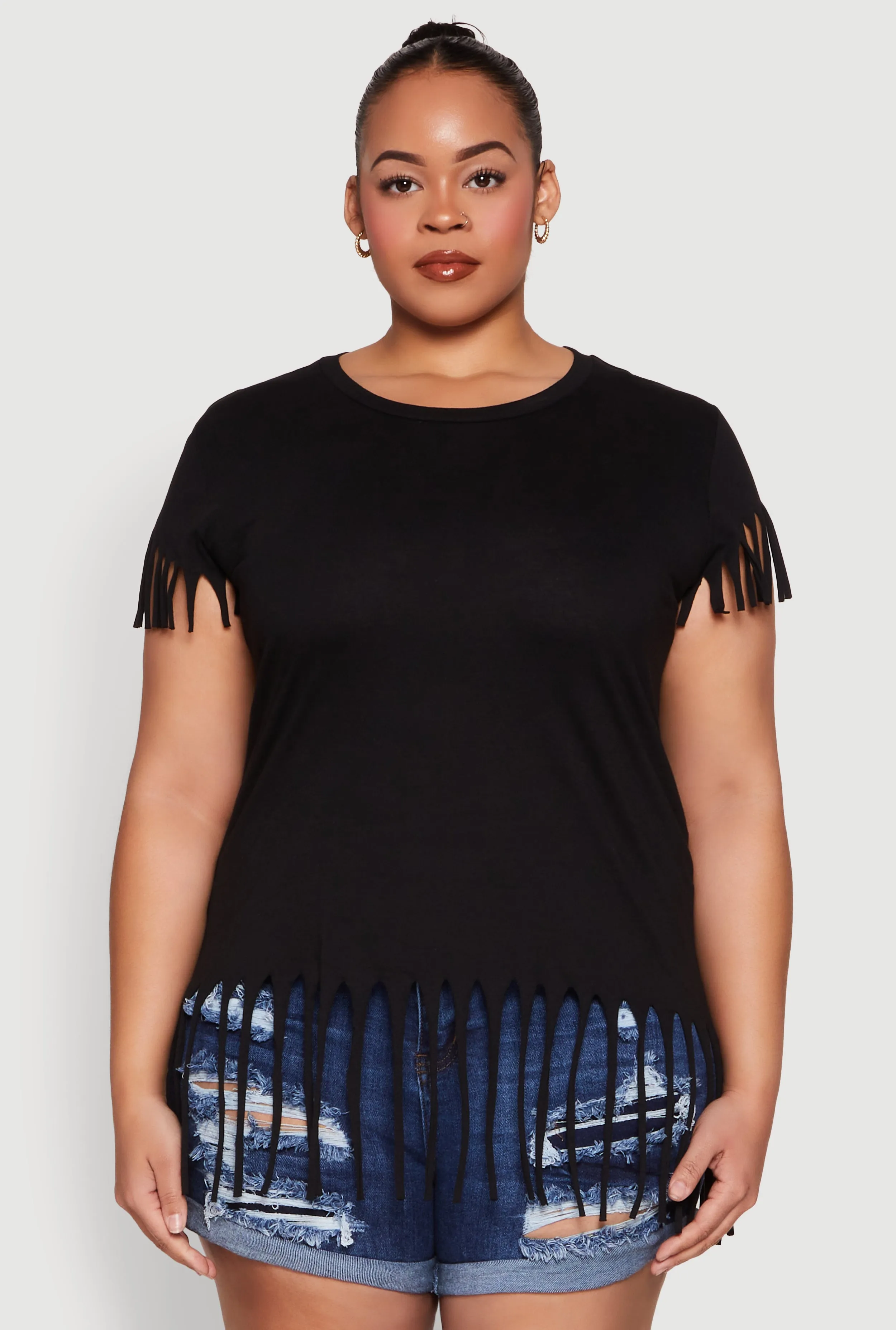 Plus Size Fringe Tee sold by Rainbow product image thumbnail 2
