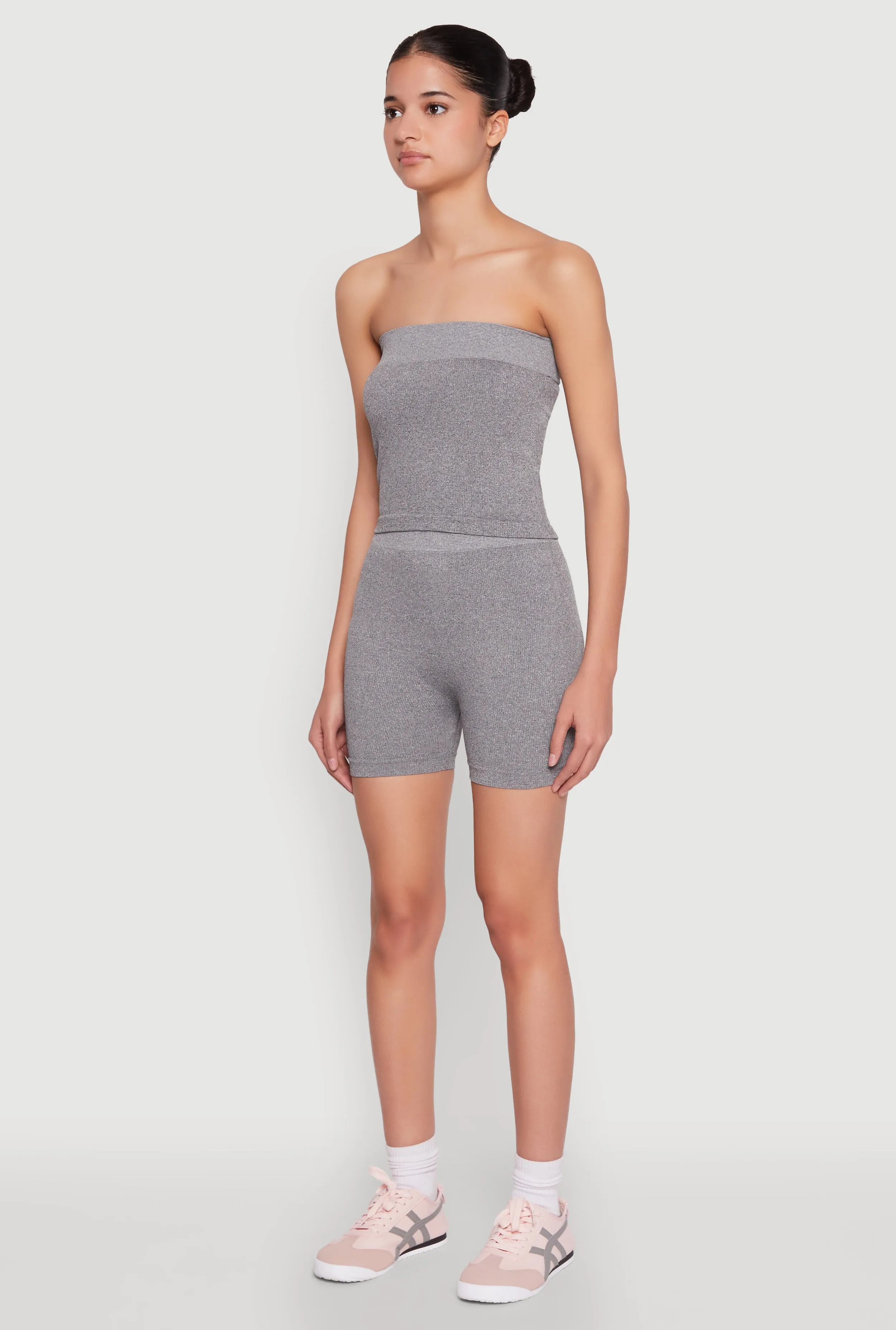 Compression Rib Seamless Tube Top and Shorts sold by Rainbow product image thumbnail 3