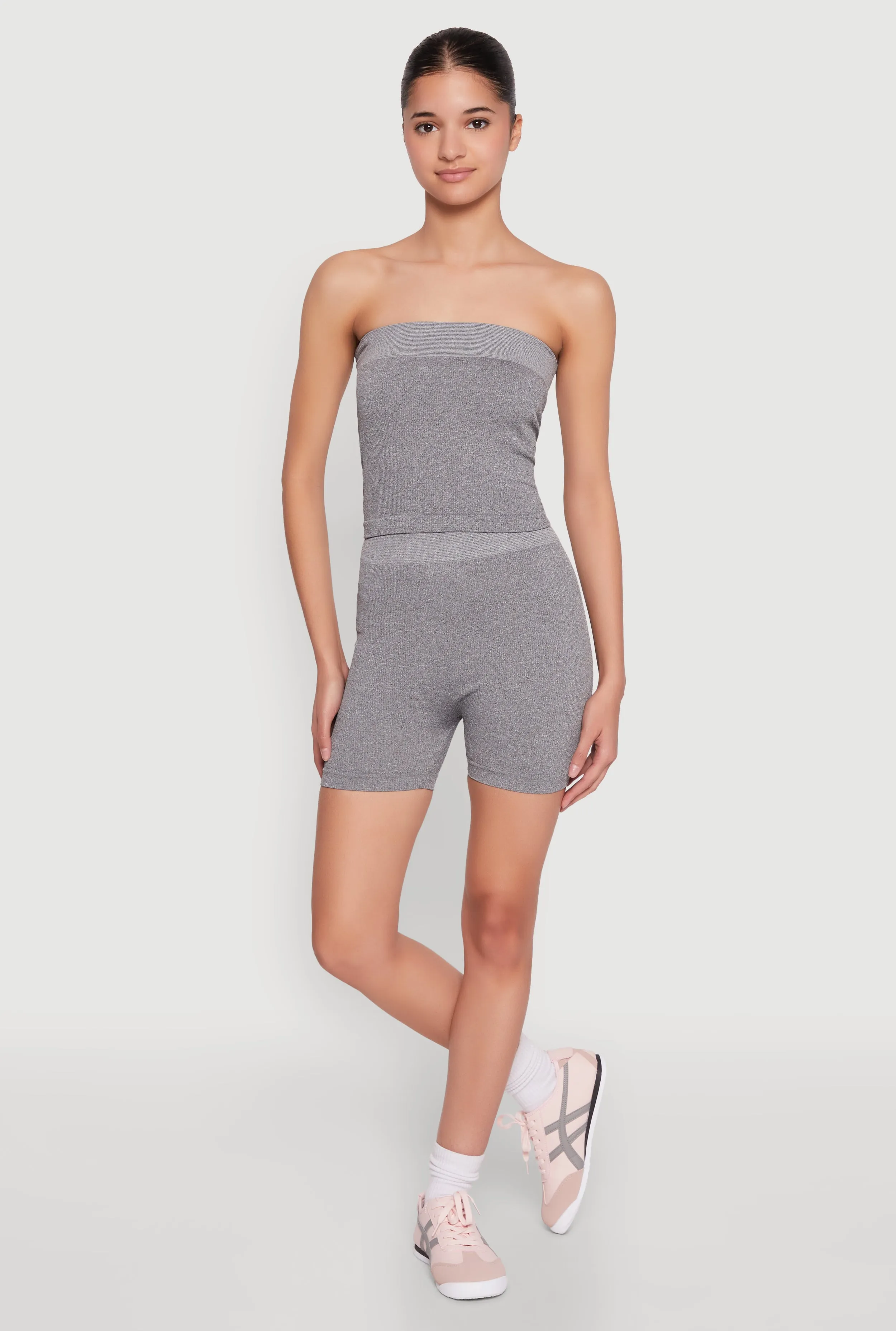 Compression Rib Seamless Tube Top and Shorts sold by Rainbow product image thumbnail 2