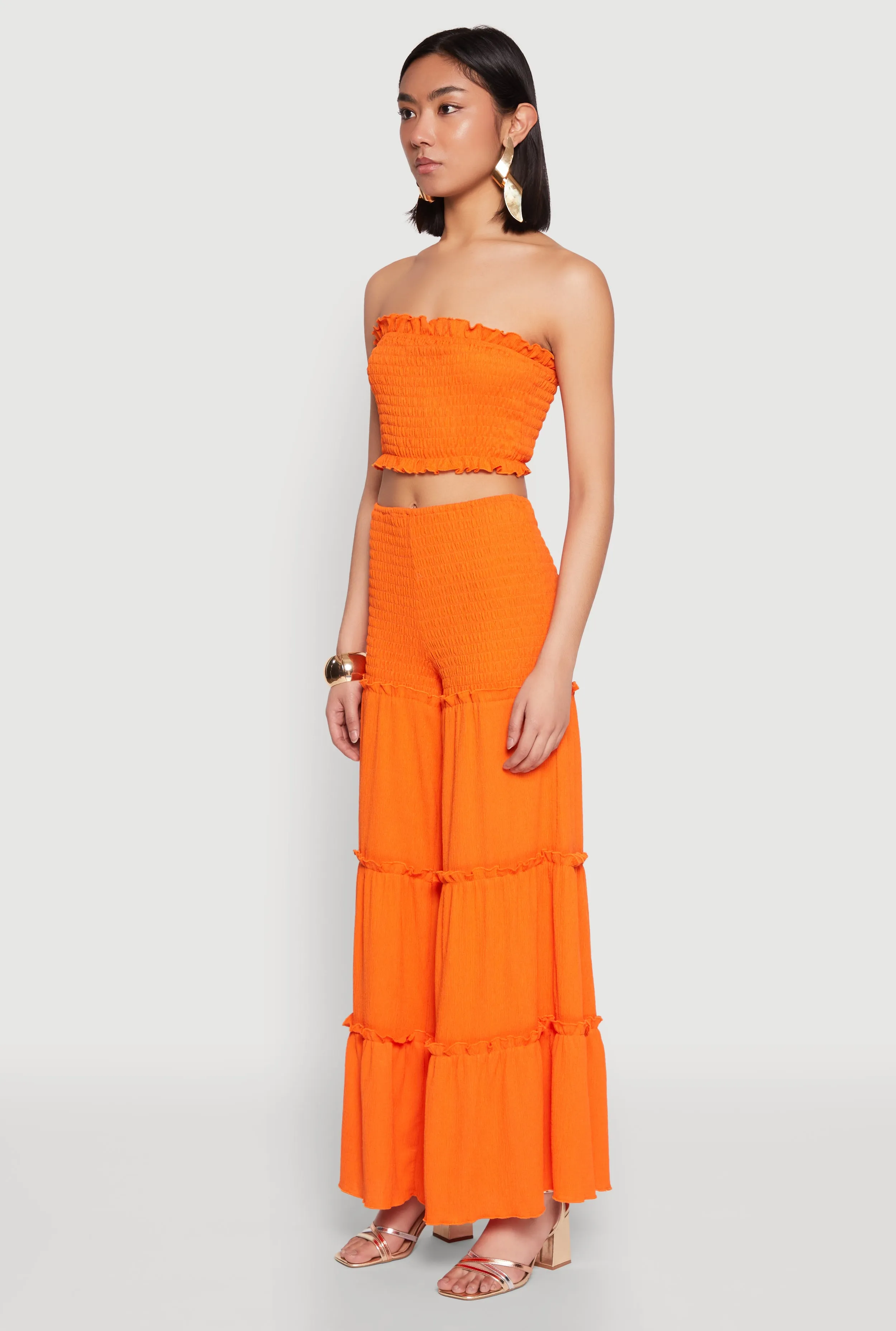 Ruffle Hem Smocked Tube Top sold by Rainbow product image thumbnail 5