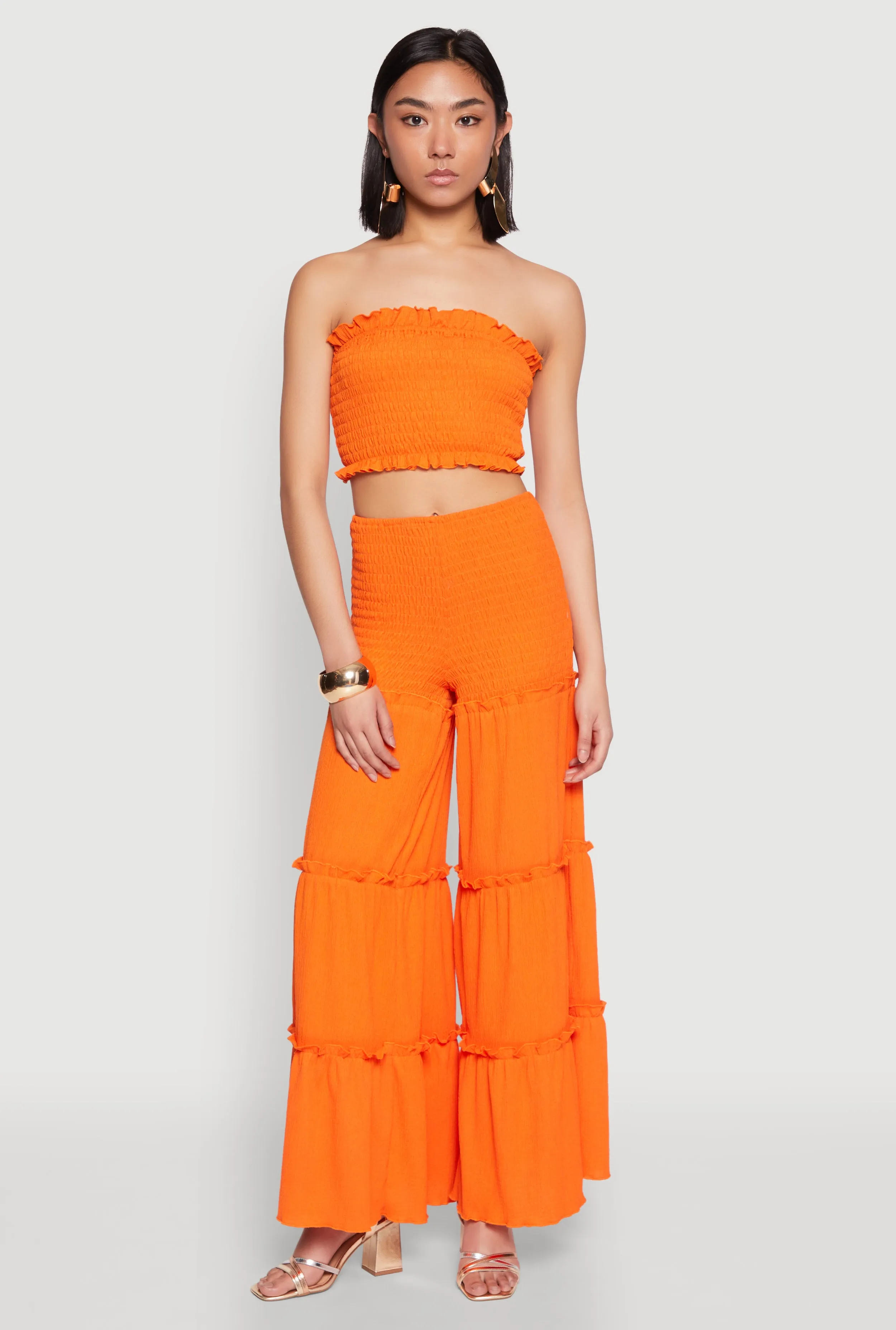 Ruffle Hem Smocked Tube Top sold by Rainbow product image thumbnail 2