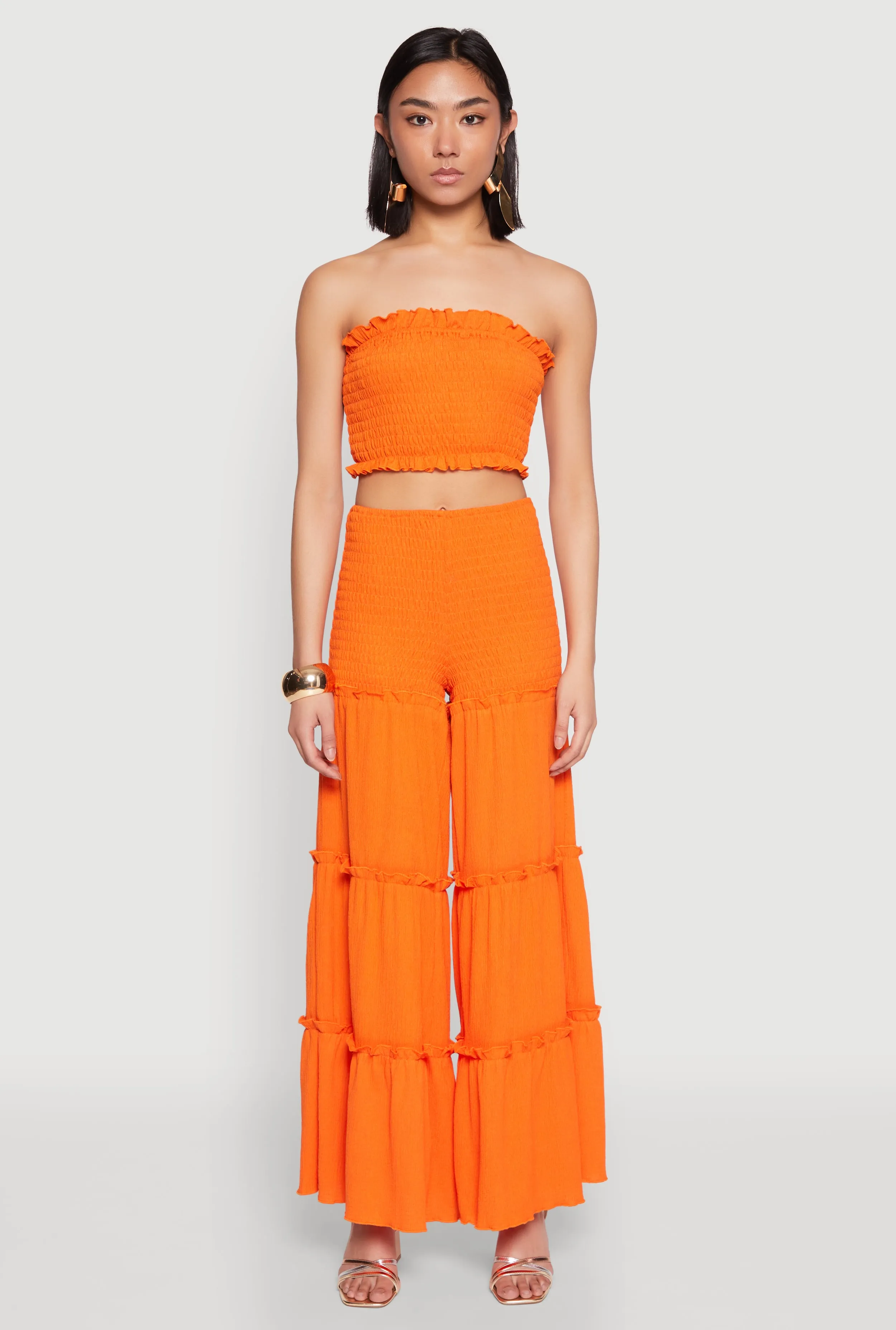 Ruffle Hem Smocked Tube Top sold by Rainbow product image thumbnail 3