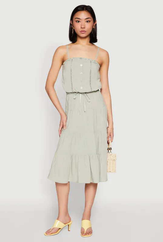 Almost Famous High Waist Tiered Skirt sold by Rainbow