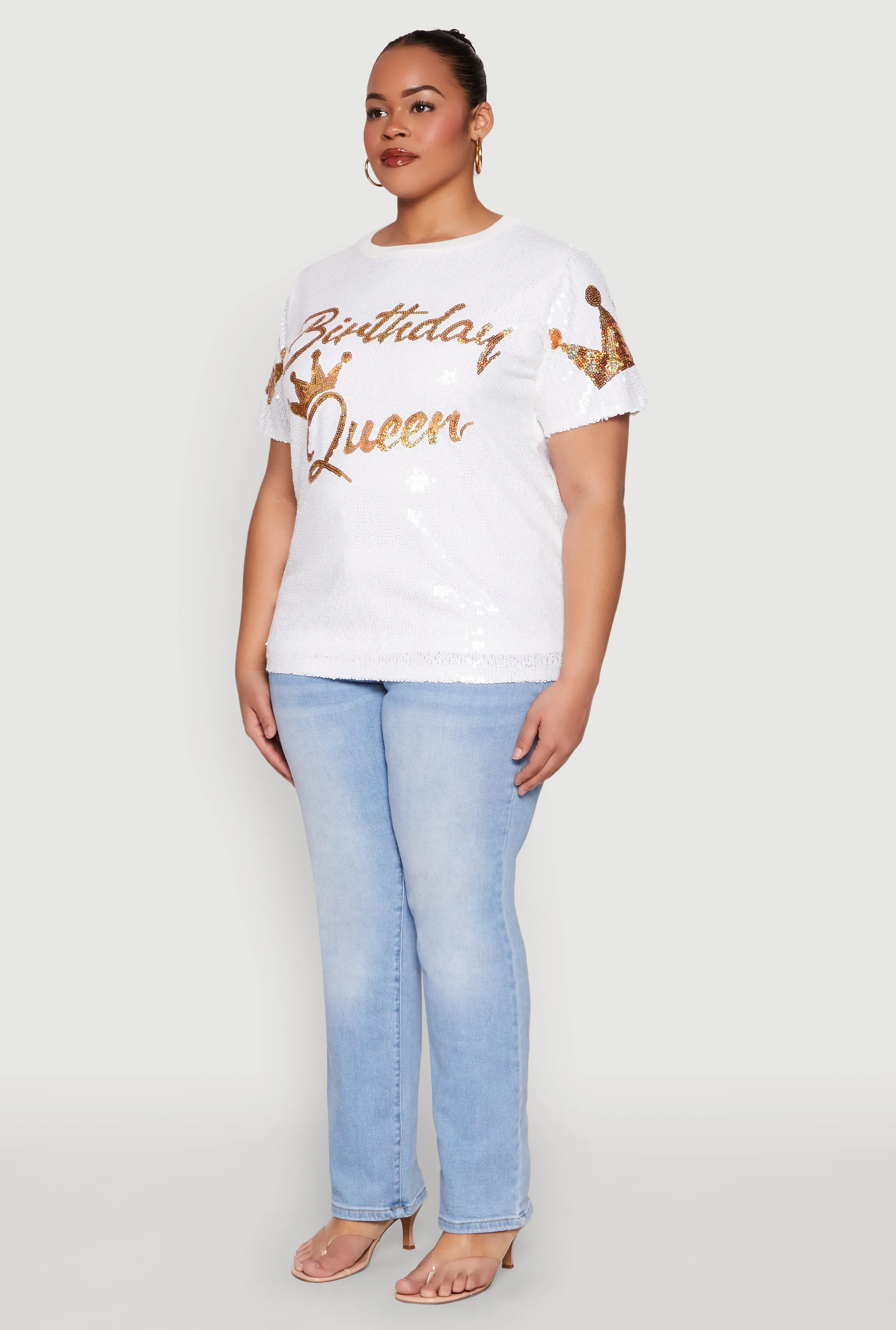 Plus Size Birthday Queen Sequin Top sold by Rainbow product image thumbnail 5