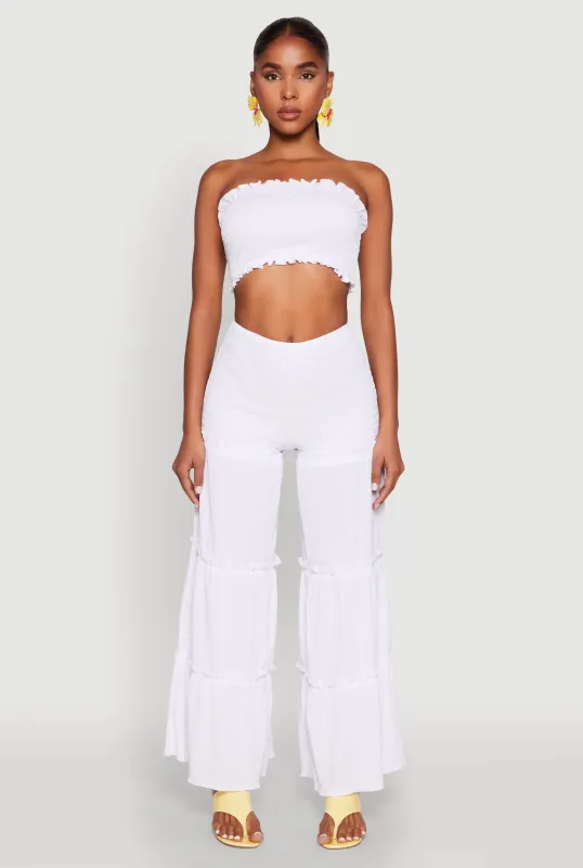 Tiered Ruffle Palazzo Pants sold by Rainbow