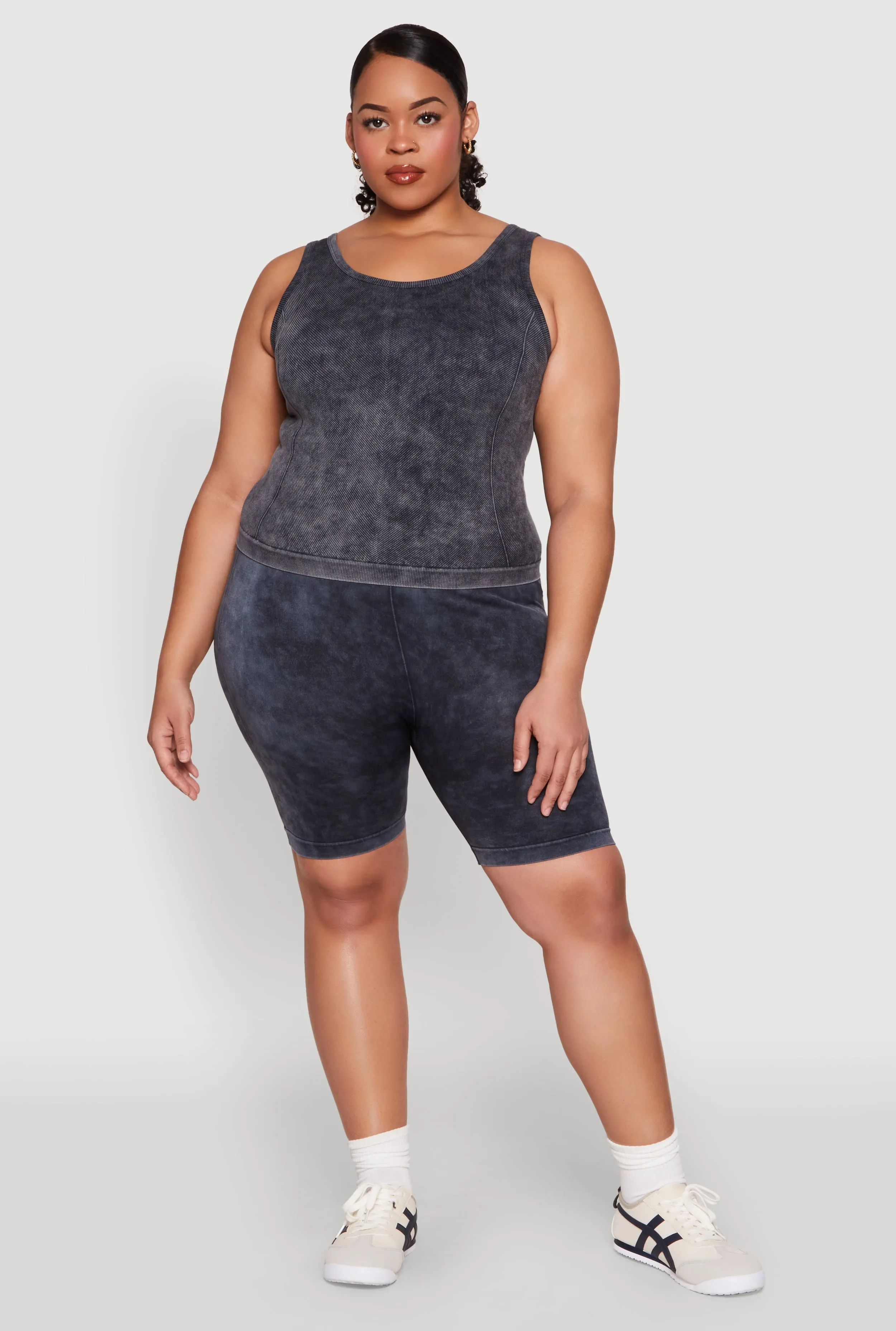 Plus Size Seamless Mineral Wash Tank Top sold by Rainbow product image thumbnail 3