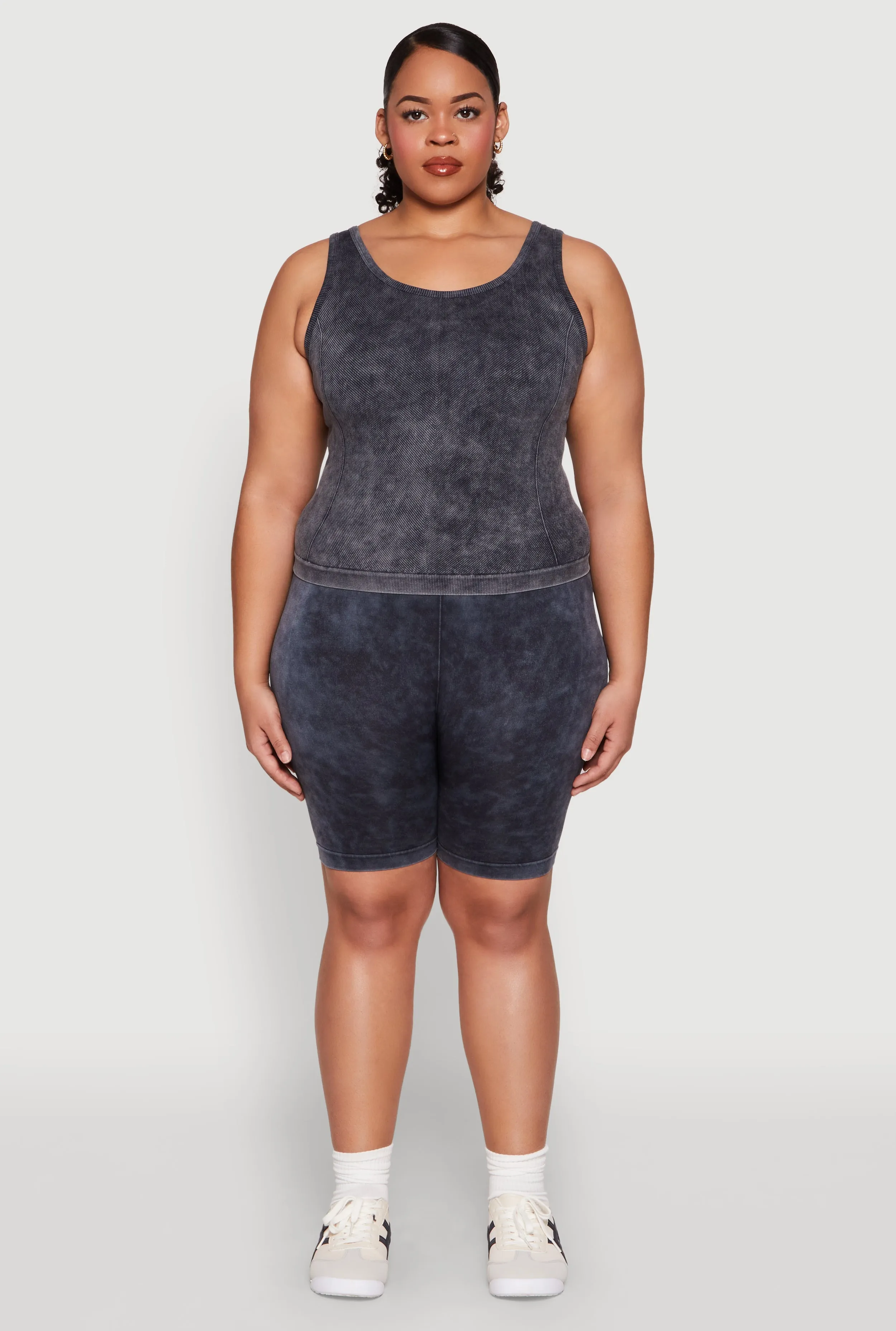 Plus Size Seamless Mineral Wash Tank Top sold by Rainbow product image thumbnail 2