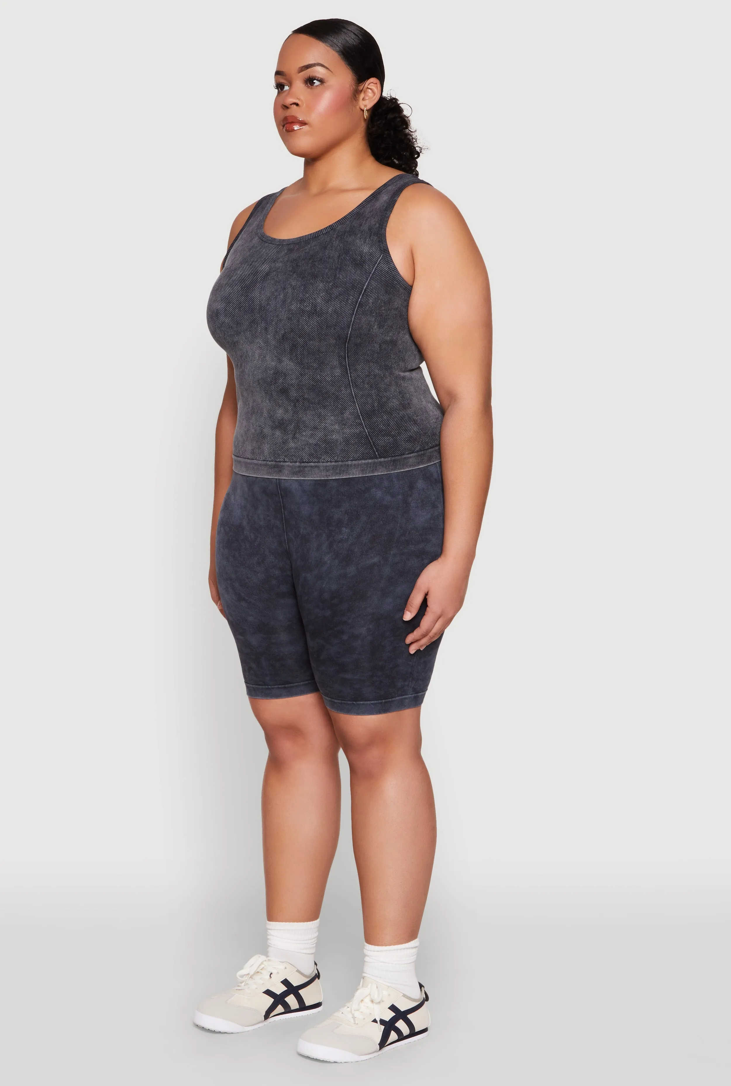 Plus Size Seamless Mineral Wash Tank Top sold by Rainbow product image thumbnail 5