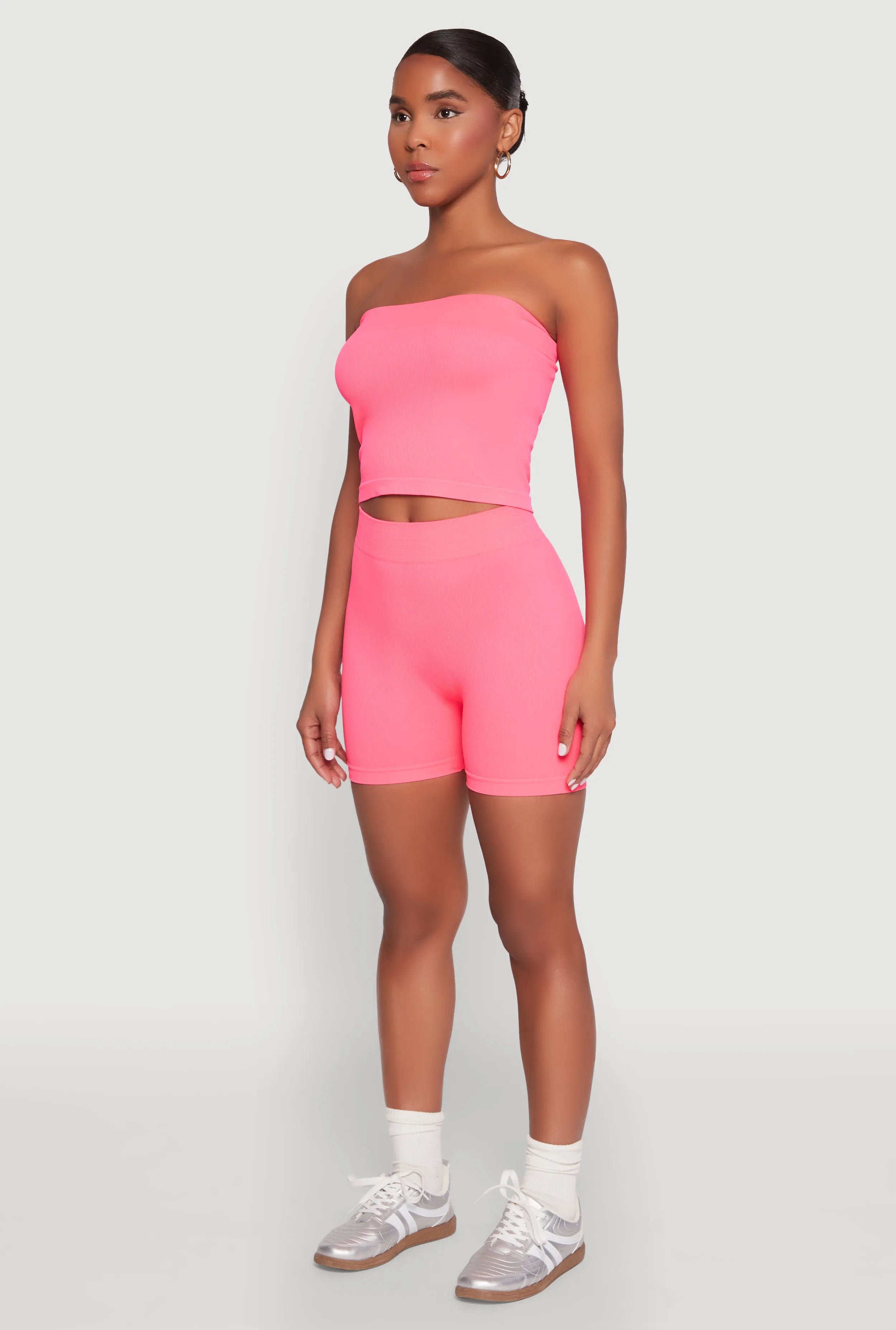 Compression Rib Seamless Tube Top and Shorts sold by Rainbow product image thumbnail 3