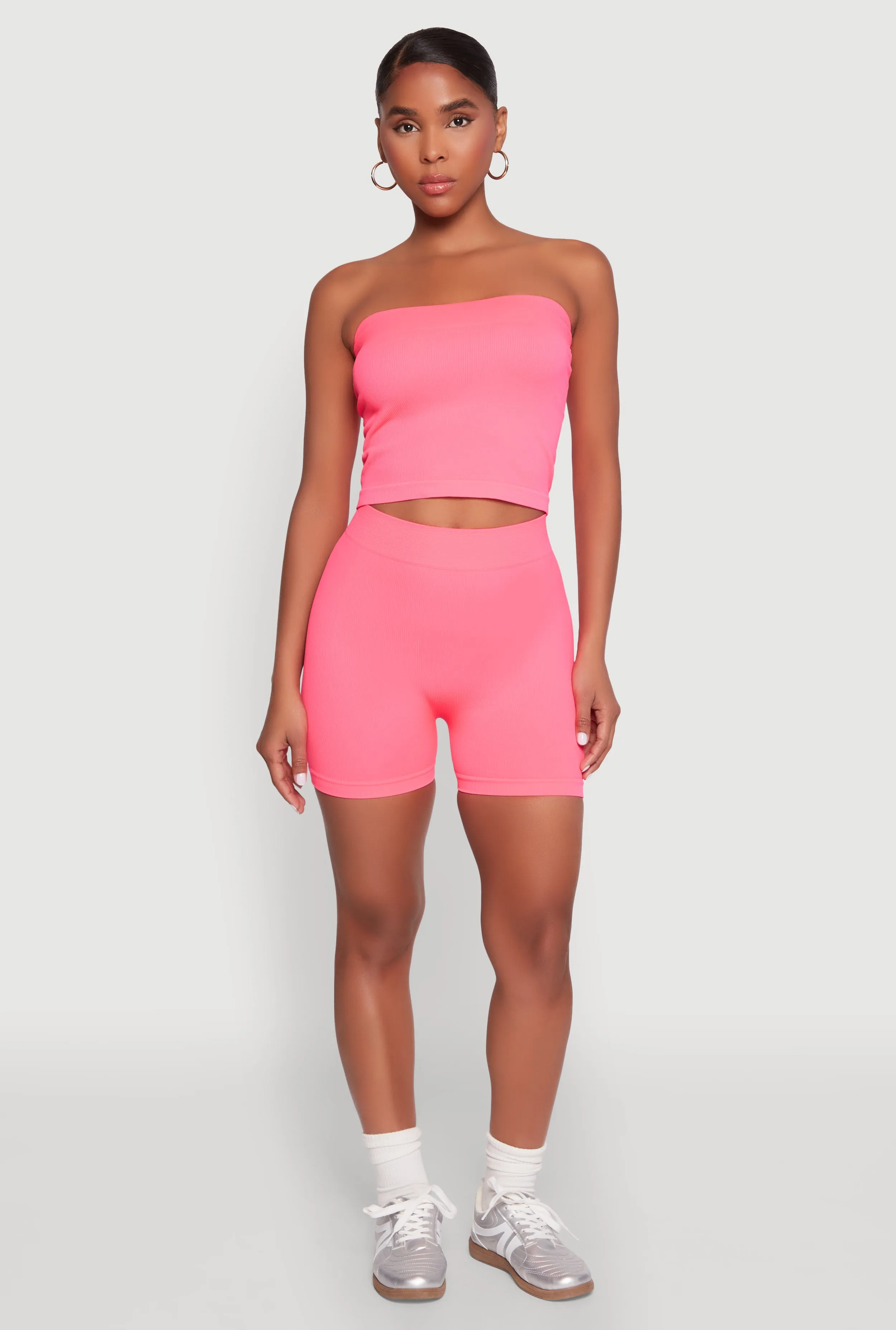 Compression Rib Seamless Tube Top and Shorts sold by Rainbow product image thumbnail 2