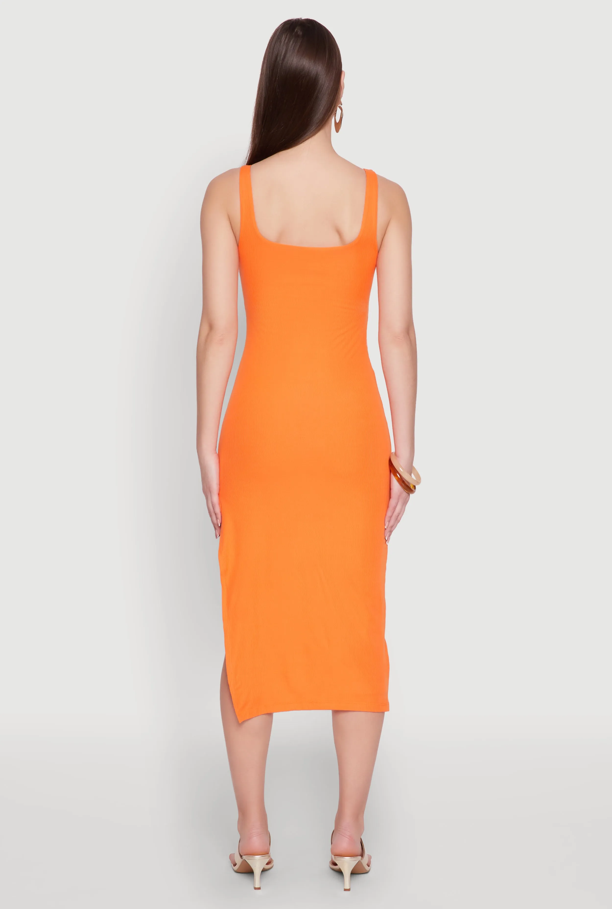 Square Neck Side Slit Tank Dress sold by Rainbow product image thumbnail 5