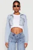 Distressed Cropped Jean Jacket sold by Rainbow