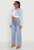 Distressed Cropped Jean Jacket sold by Rainbow