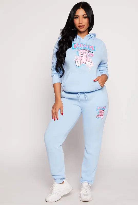 Fleece Lined Attitude Graphic Sweatpants sold by Rainbow