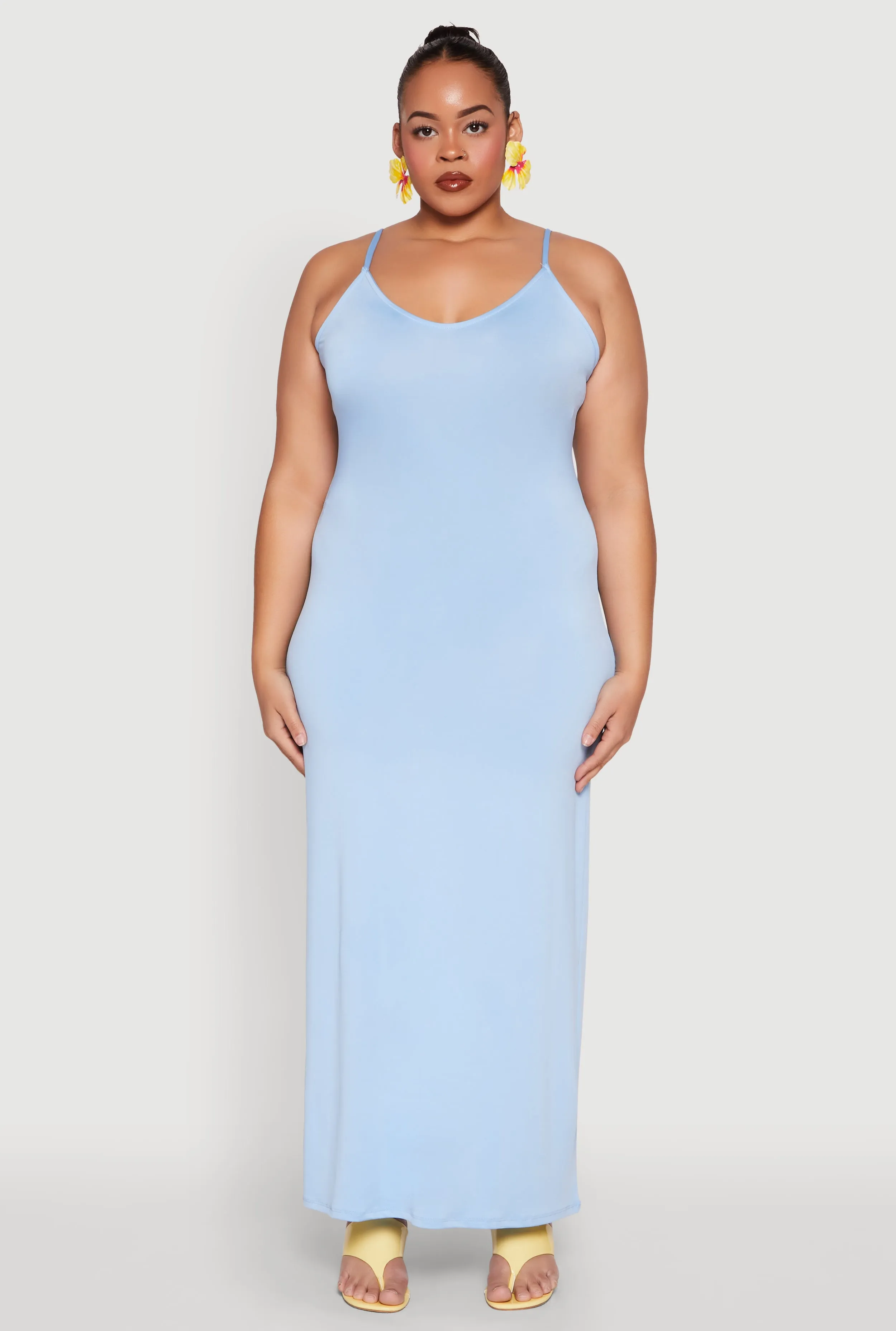 Plus Size Scoop Neck Cami Dress sold by Rainbow
