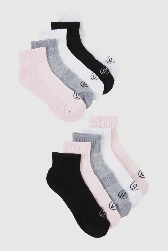Assorted Performance Quarter Socks 10 Pack Size 4-10 sold by Rainbow