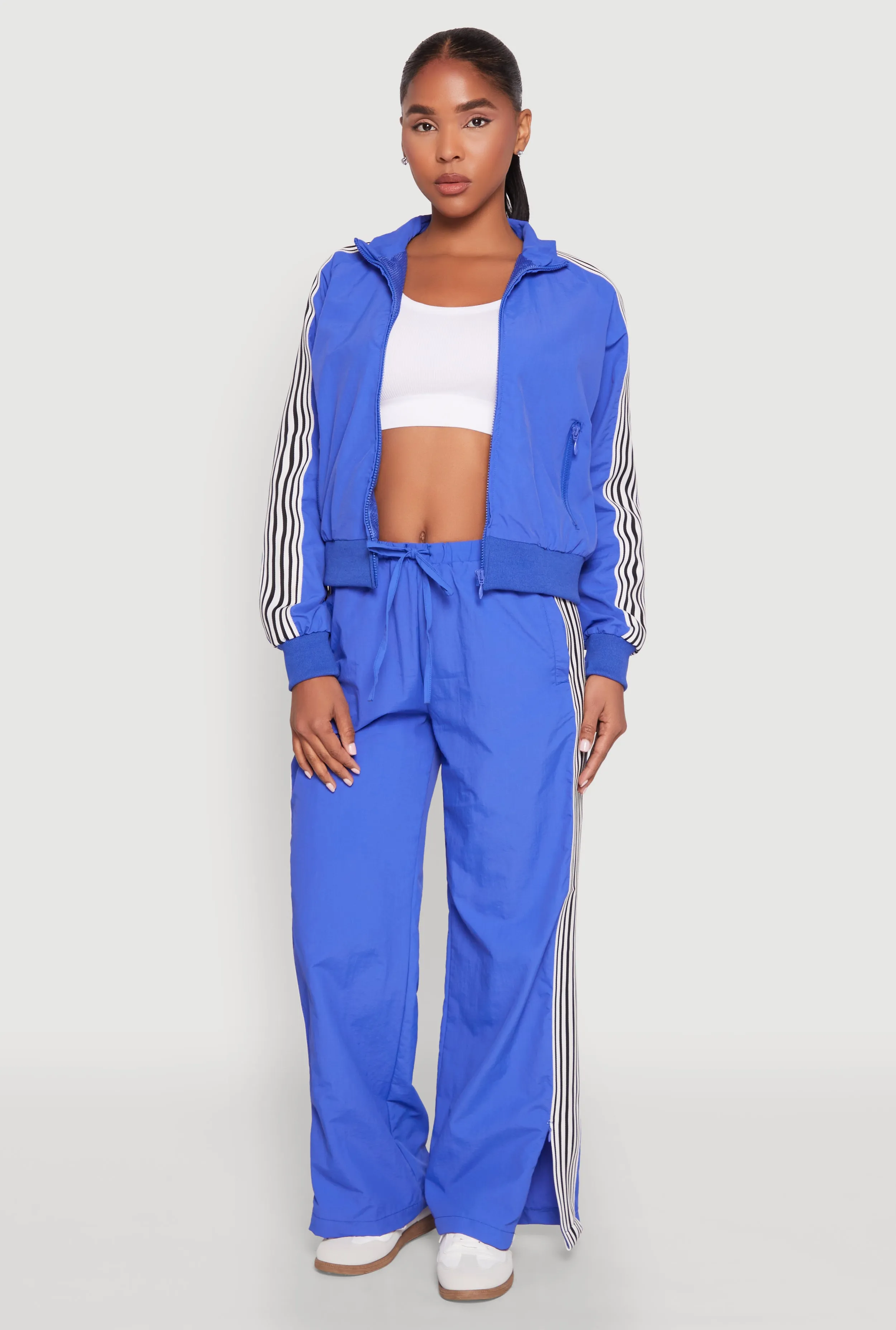 Contrast Trim Mock Neck Track Jacket sold by Rainbow product image thumbnail 2