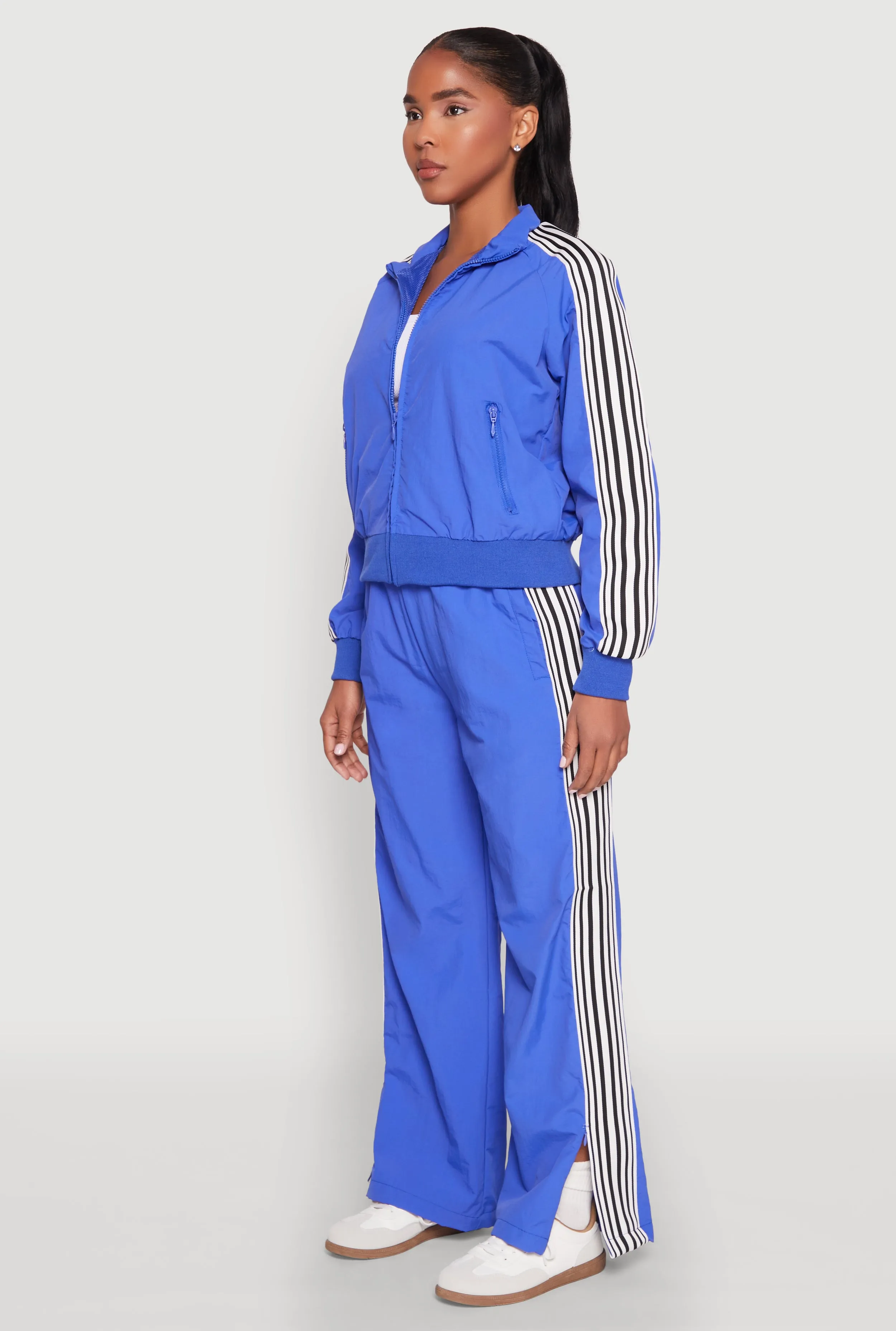 Contrast Trim Mock Neck Track Jacket sold by Rainbow product image thumbnail 5