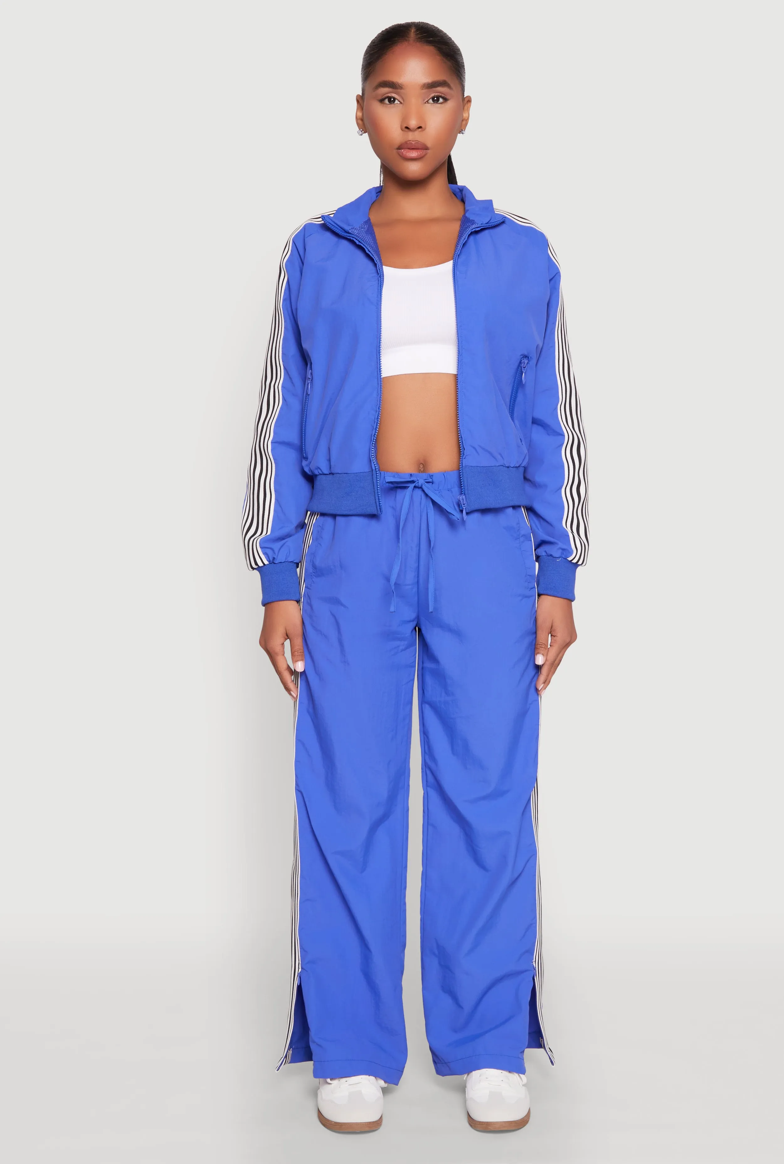 Contrast Trim Mock Neck Track Jacket sold by Rainbow product image thumbnail 3