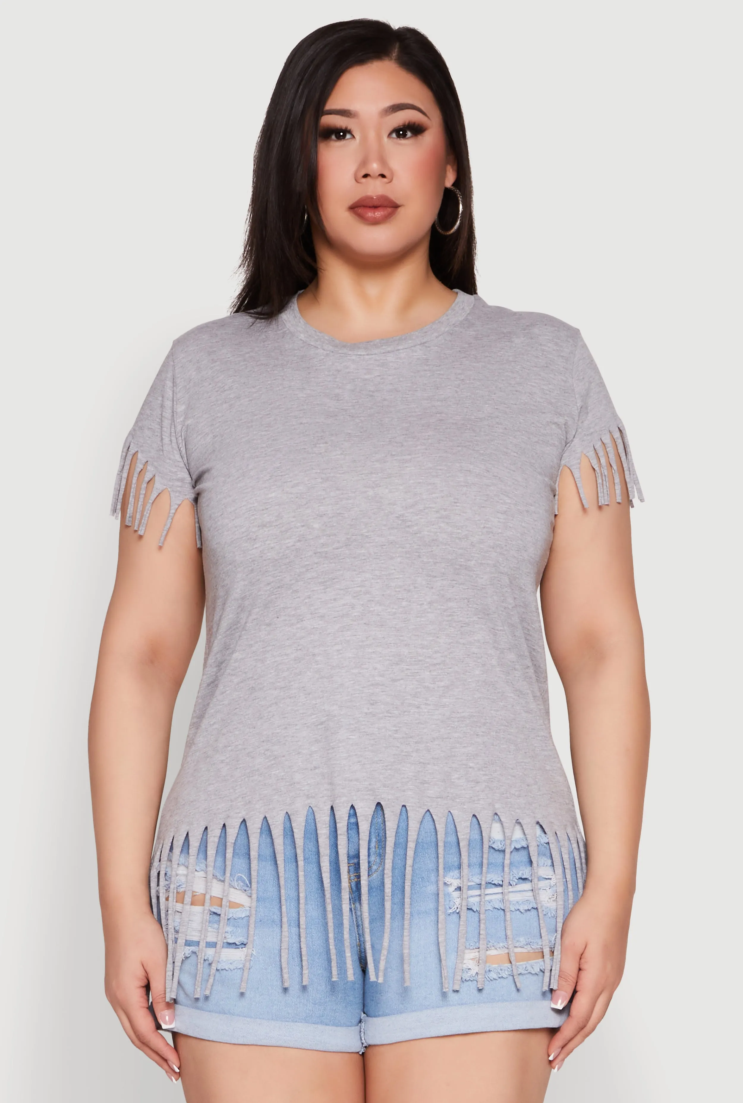 Plus Size Fringe Tee sold by Rainbow product image thumbnail 2