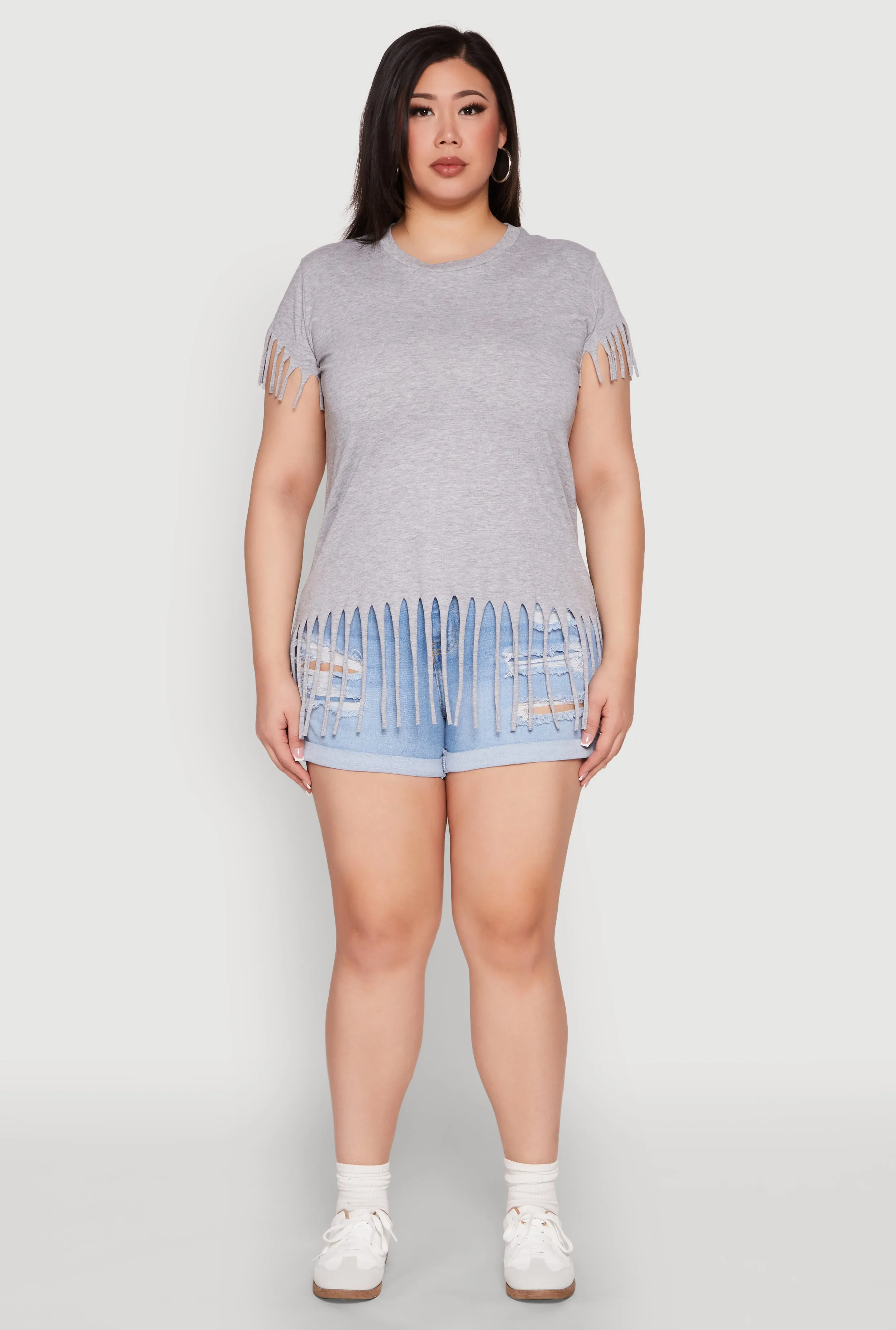 Plus Size Fringe Tee sold by Rainbow product image thumbnail 3