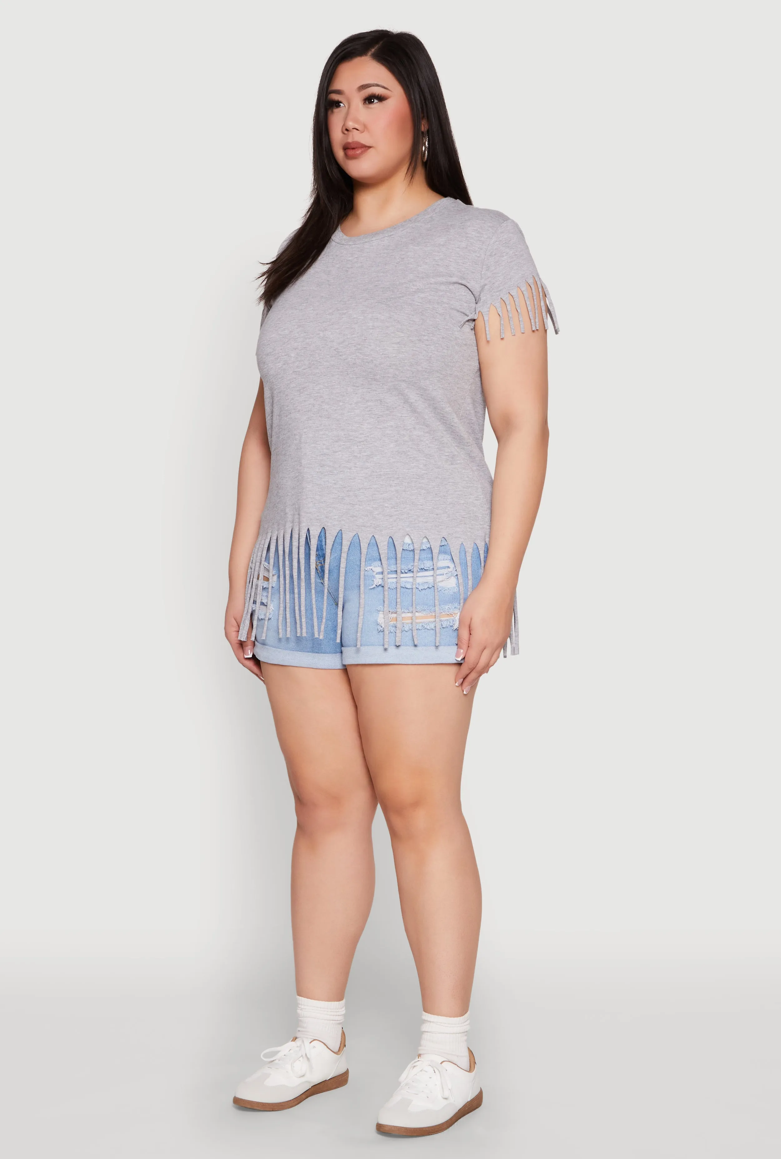 Plus Size Fringe Tee sold by Rainbow product image thumbnail 5