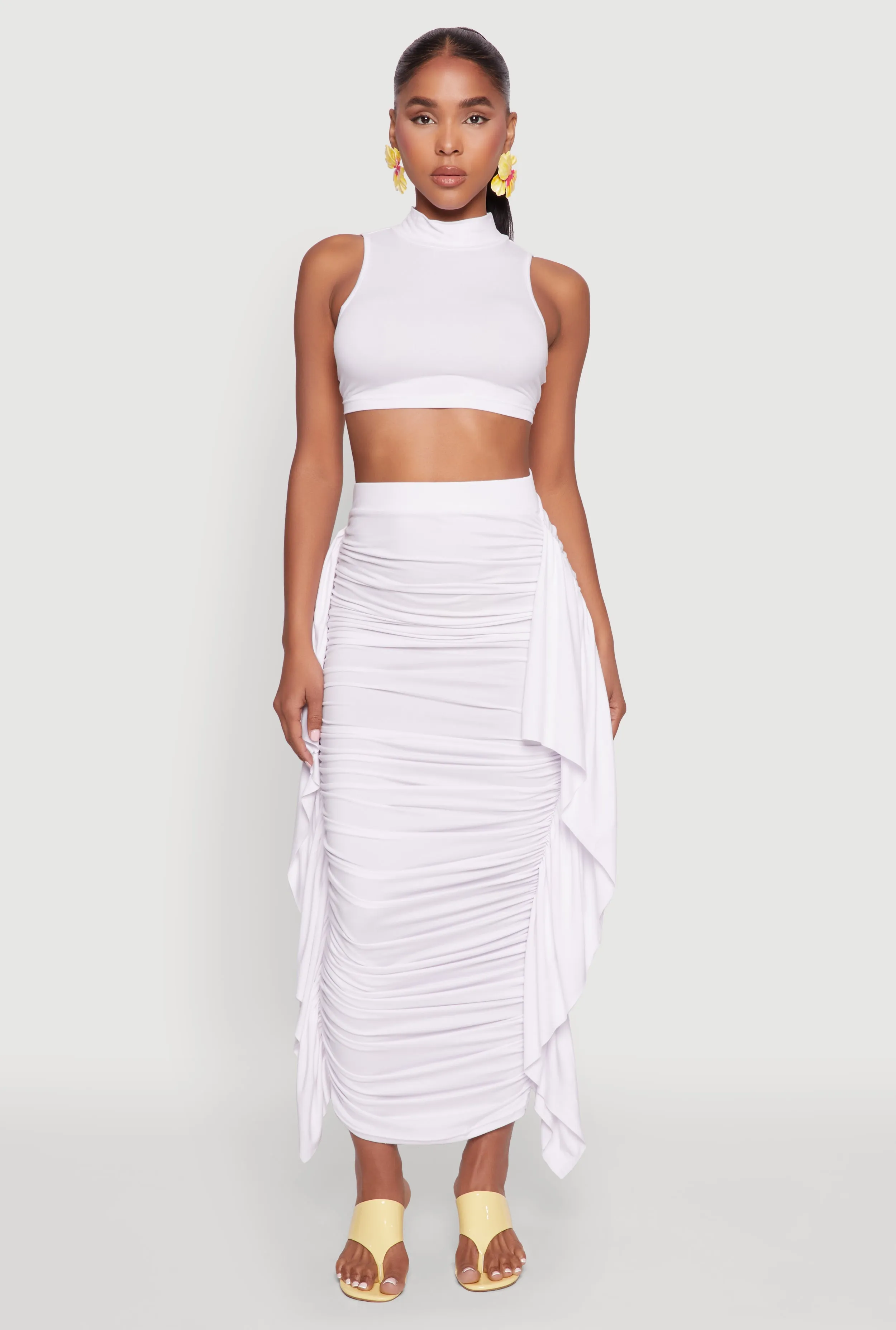 Cut Out Tie Back Sleeveless Crop Top sold by Rainbow product image thumbnail 2