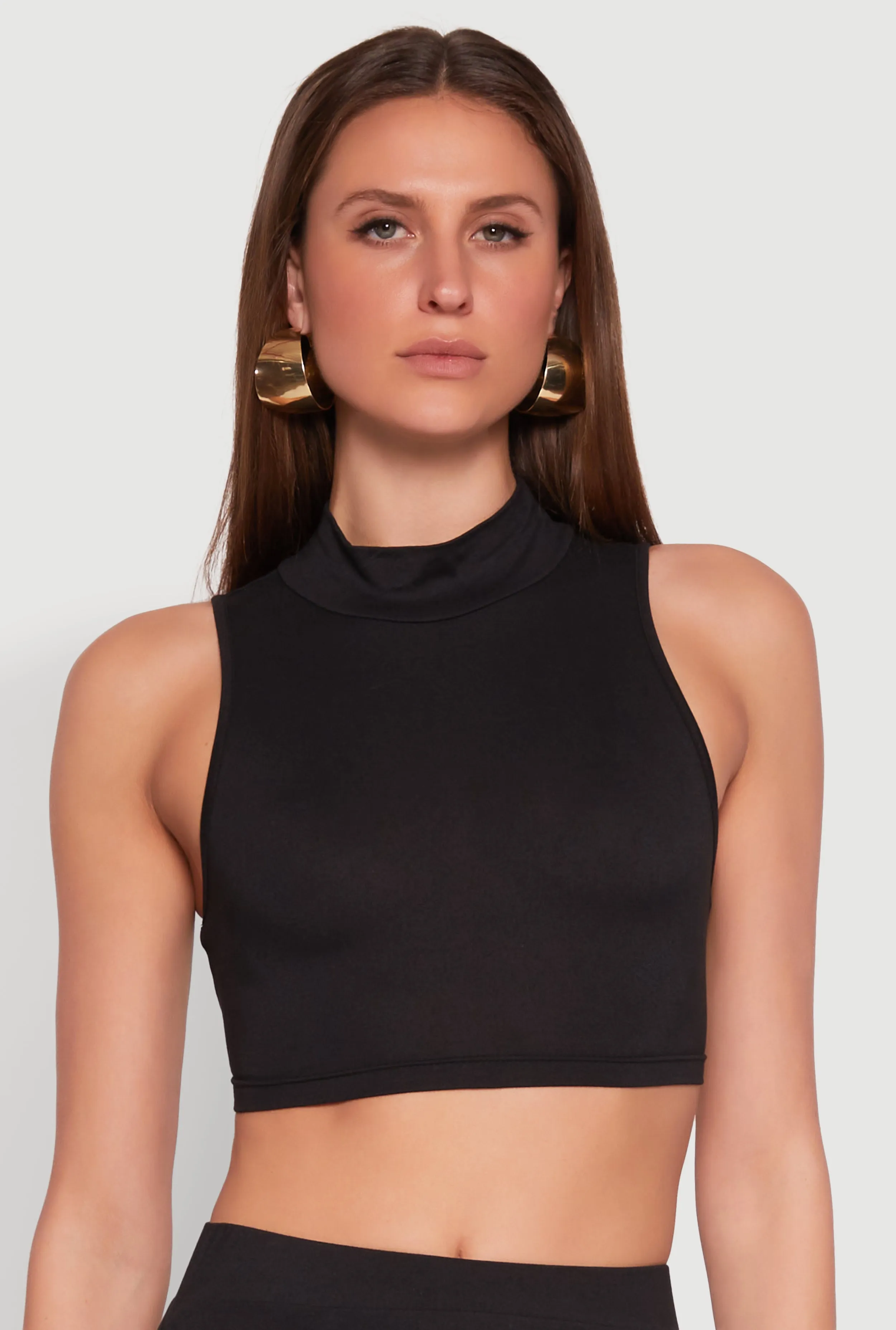 Cut Out Tie Back Sleeveless Crop Top sold by Rainbow