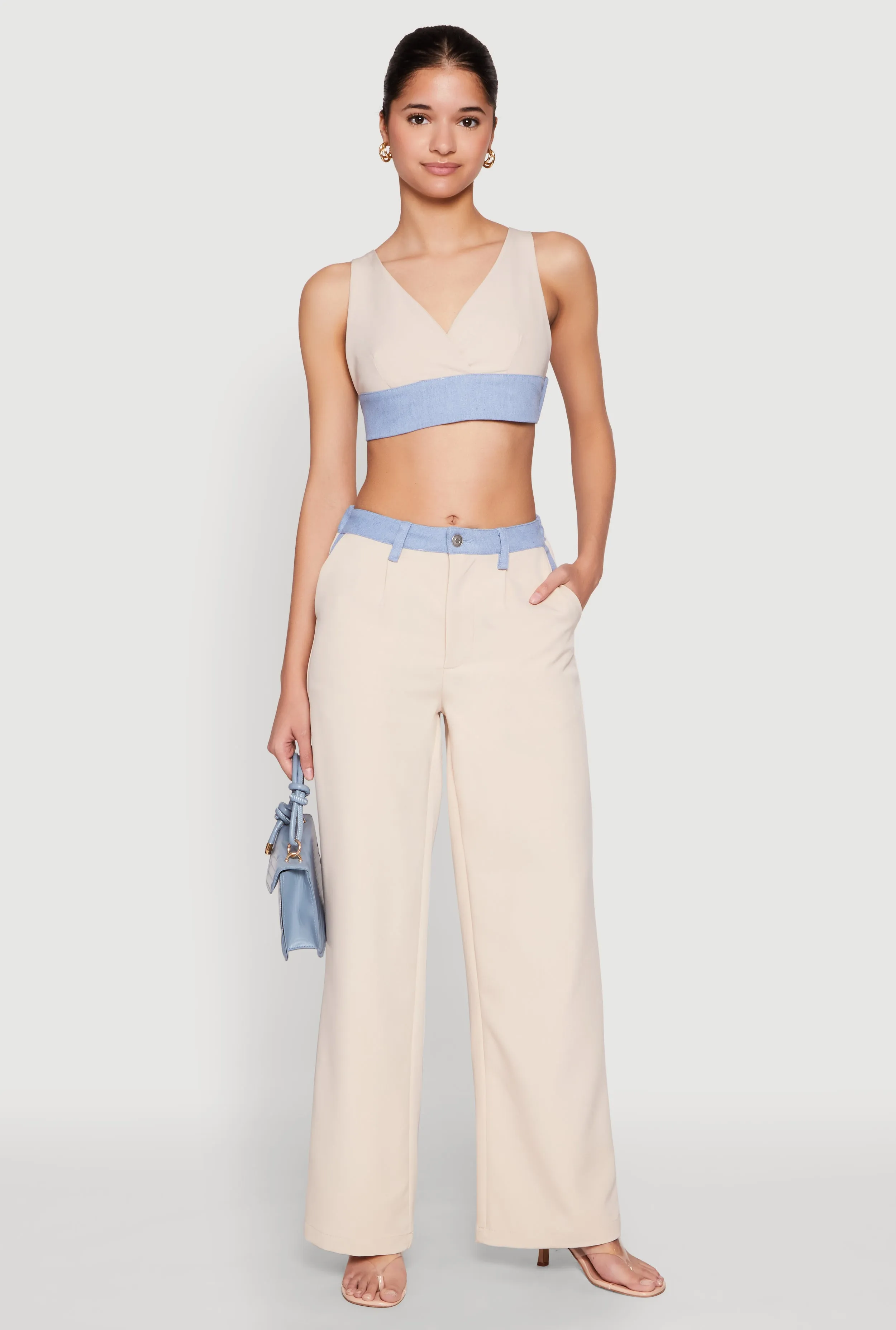 Denim Trim High Waisted Pants sold by Rainbow product image thumbnail 2