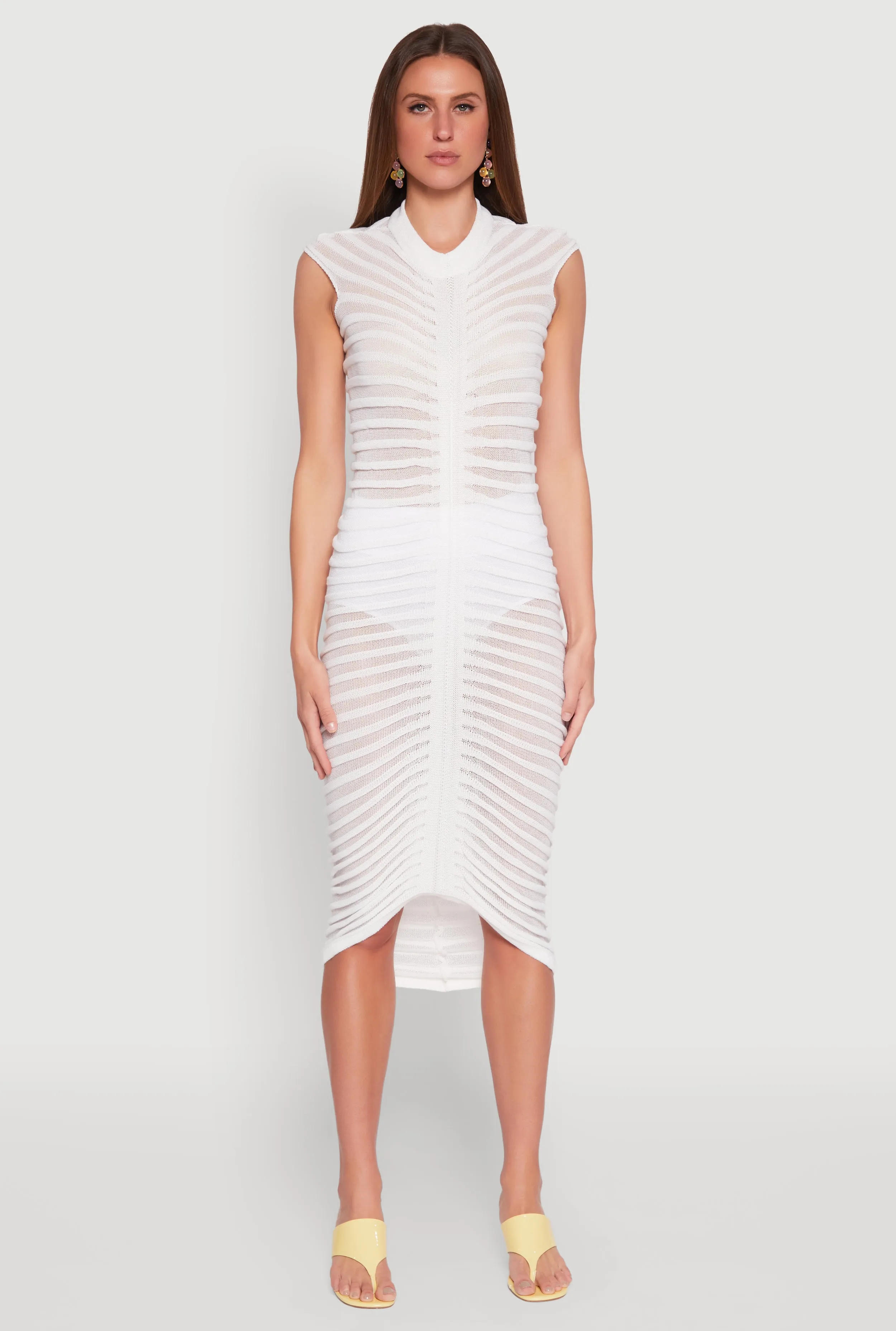 Shadow Striped Knit Midi Dress sold by Rainbow product image thumbnail 2