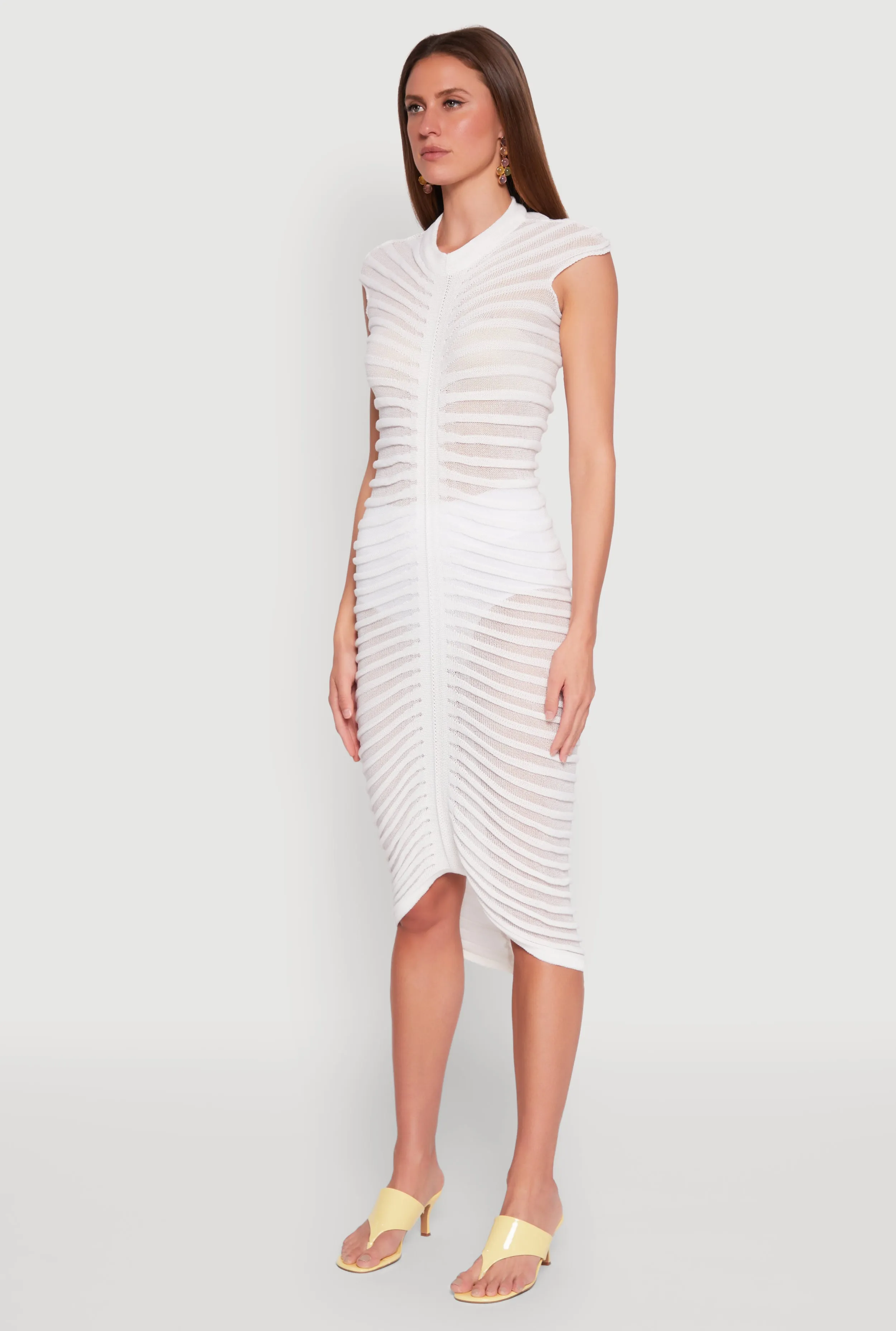 Shadow Striped Knit Midi Dress sold by Rainbow product image thumbnail 3