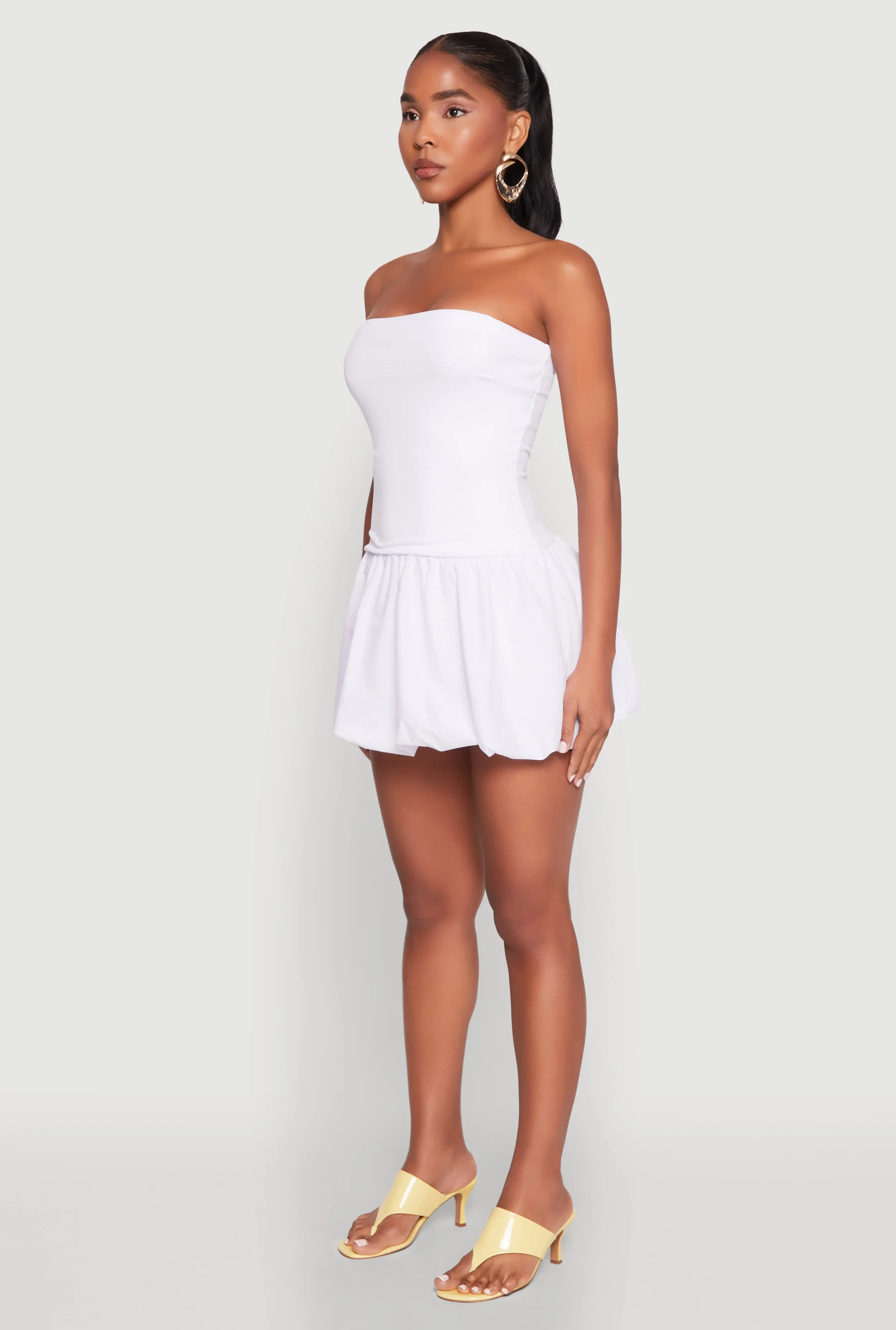 Strapless Bubble Hem Mini Dress sold by Rainbow product image thumbnail 3