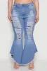 Plus Size Ripped Distressed Flared Jeans sold by Rainbow