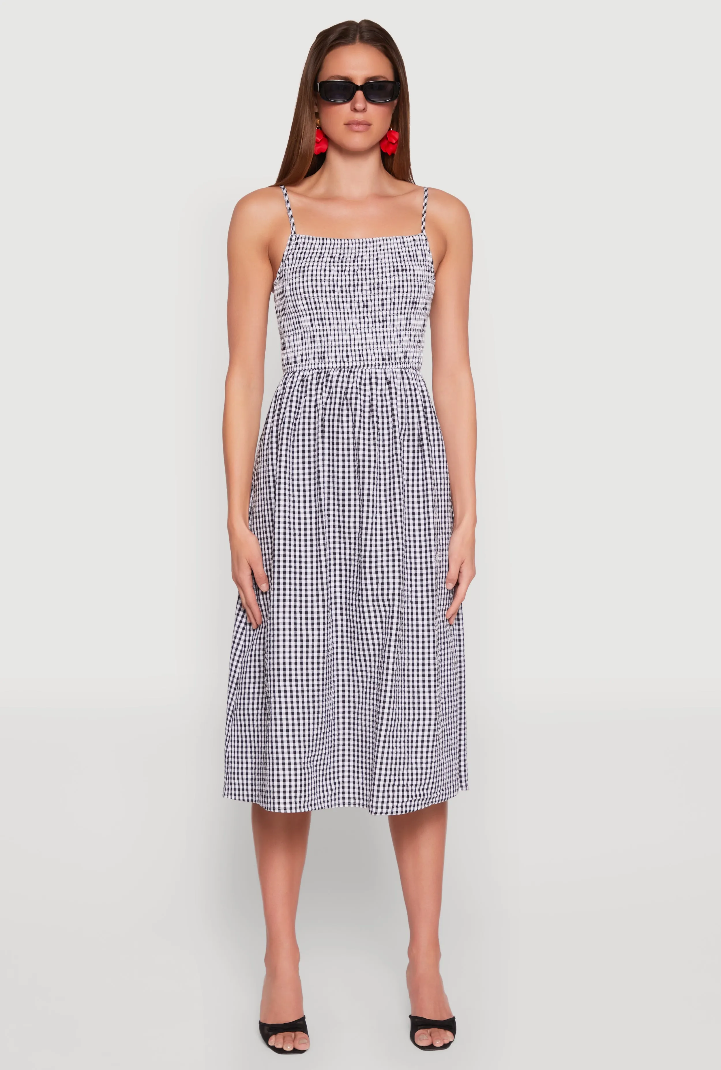 Almost Famous Cut Out Back Gingham Dress sold by Rainbow product image thumbnail 2