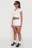Varsity Stripe Detail Cropped Polo Shirt sold by Rainbow